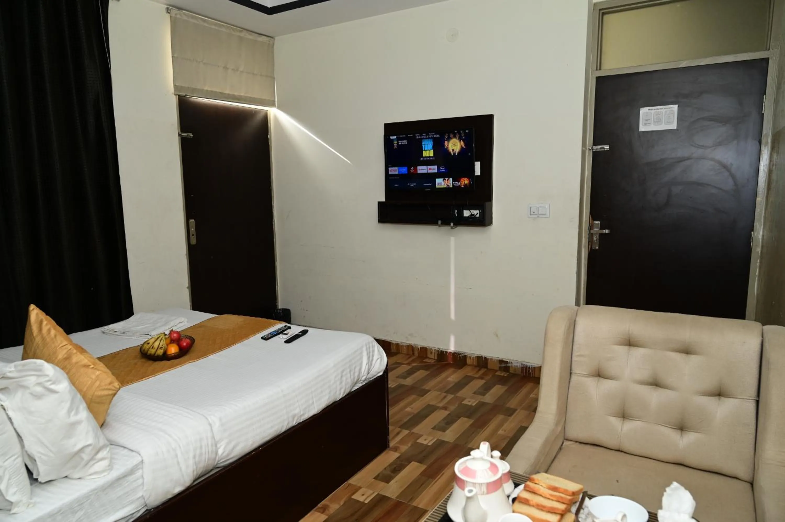 Bedroom, Bed in Hotel Krishna Pride