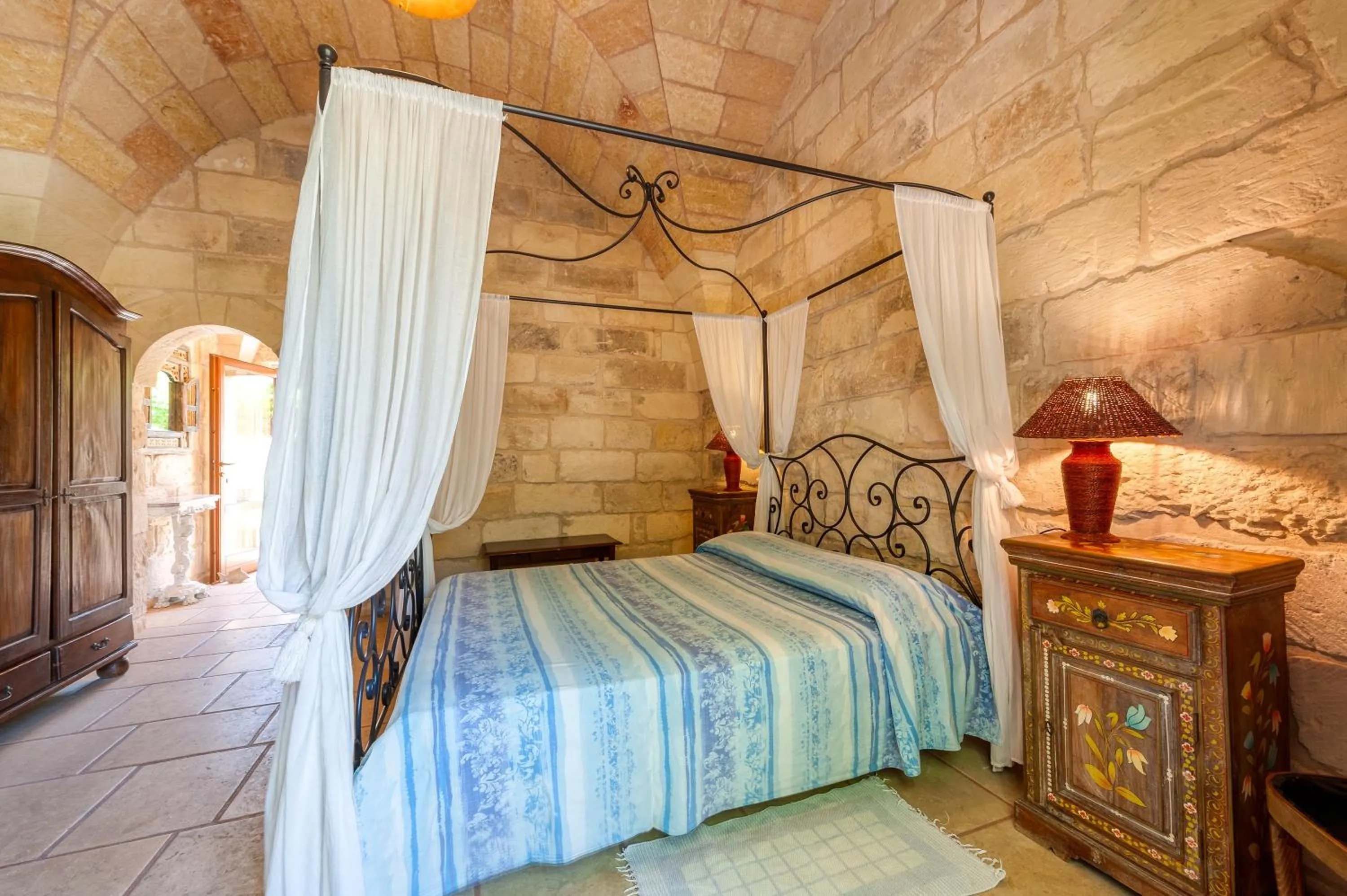 Living room, Bed in Masseria Copertini
