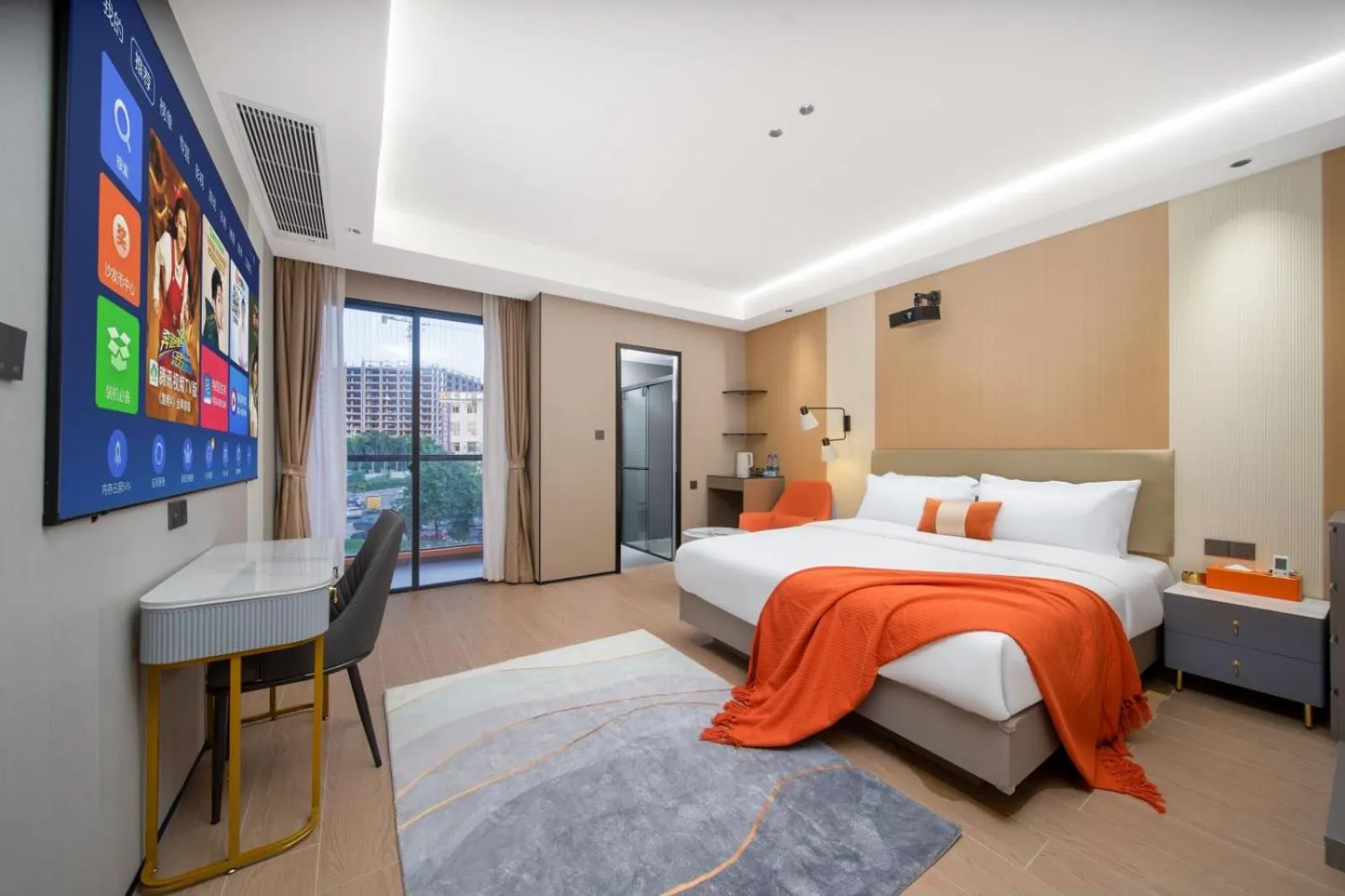 Property building, Bed in Guangzhou Yashe International Apartment