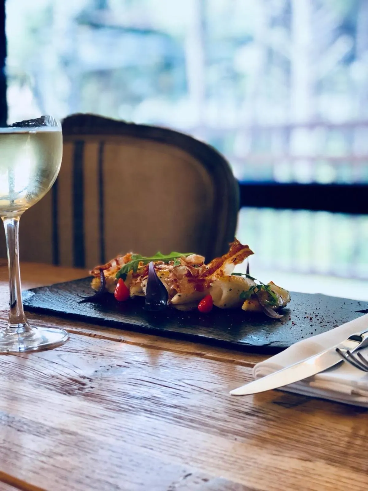 Food close-up in Domaine du Ferret Restaurant & Spa