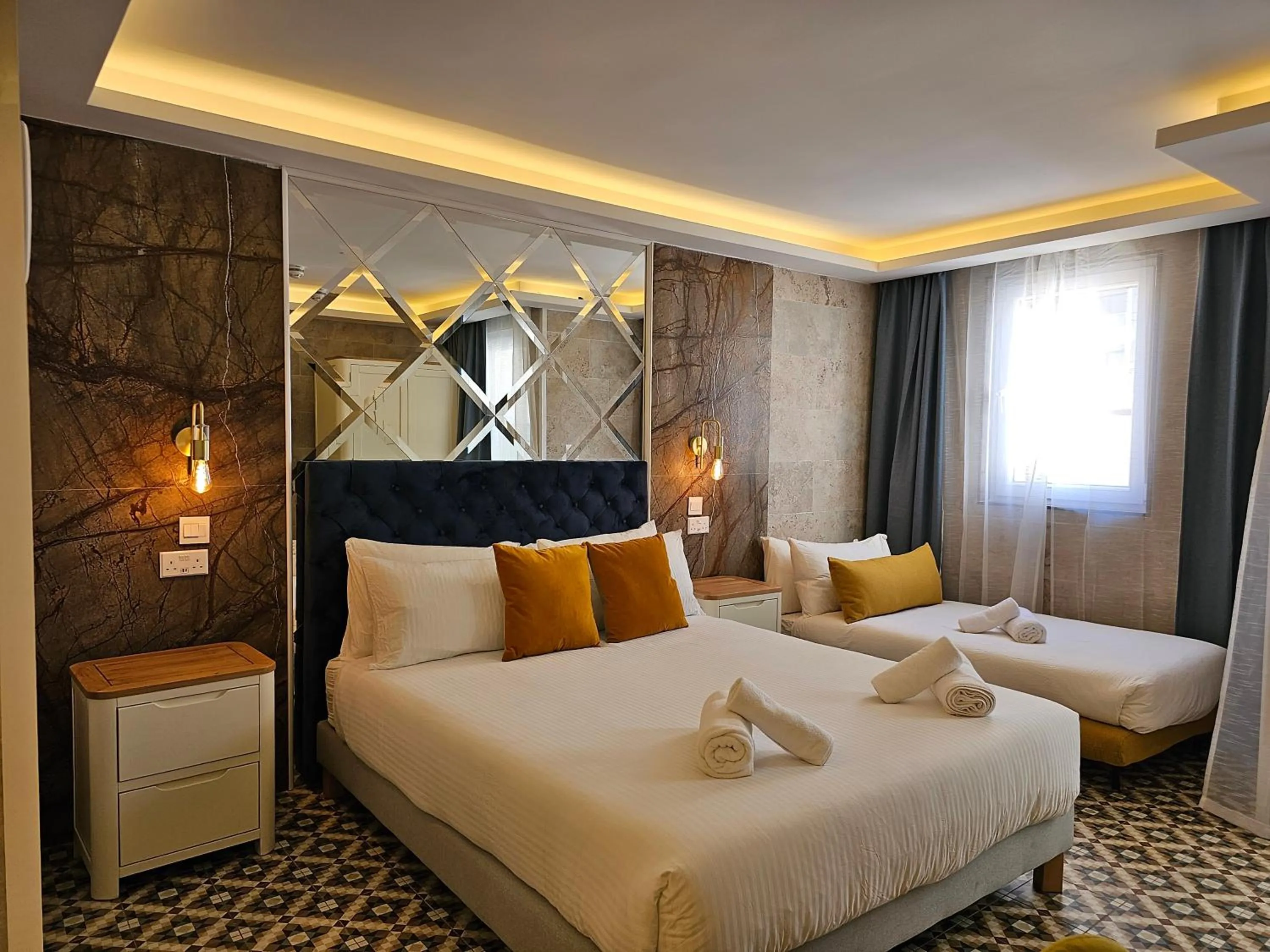 Bed in Balcony Hotel