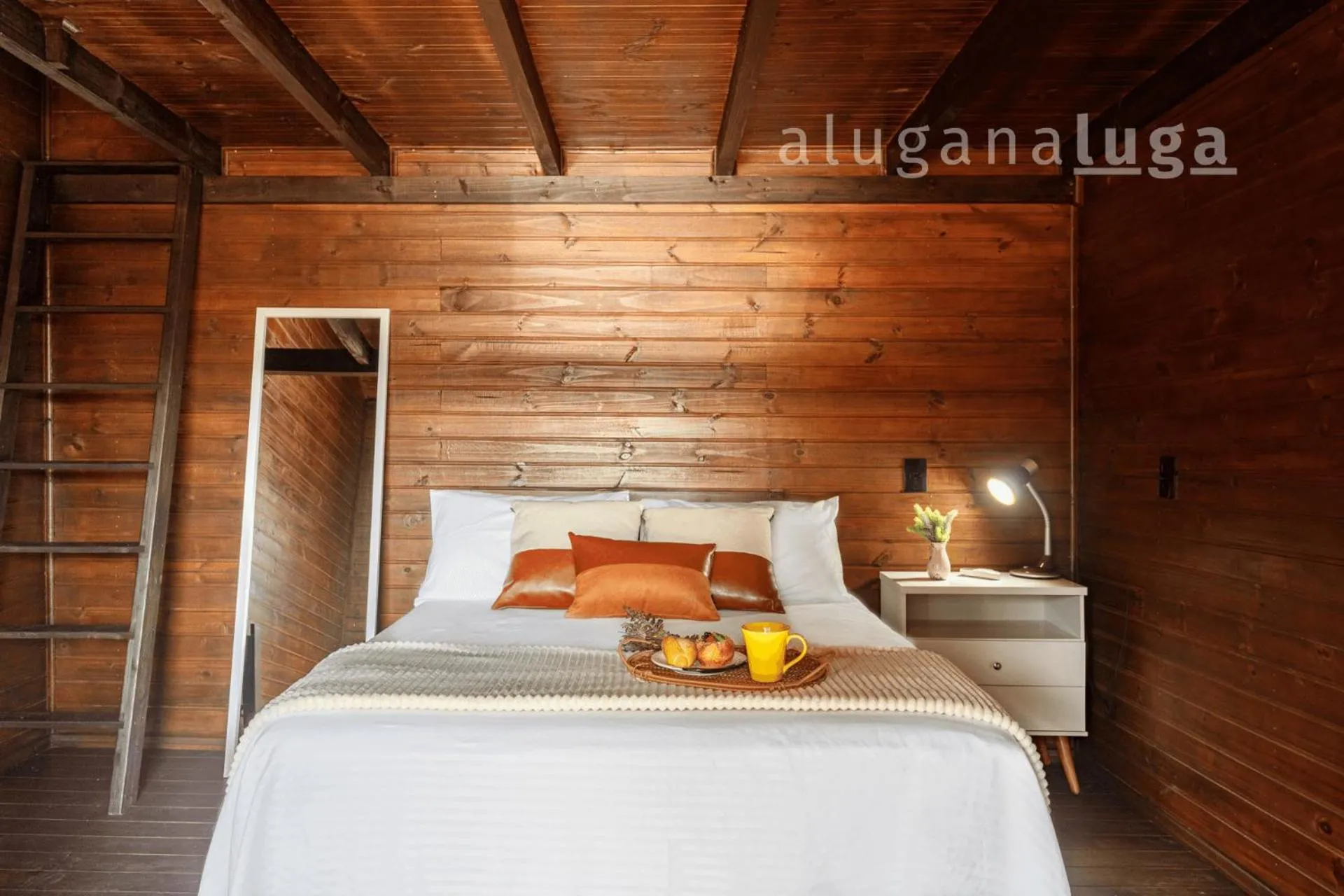 Bed in Ogram Houses espaço completo com jacuzzi + Praia