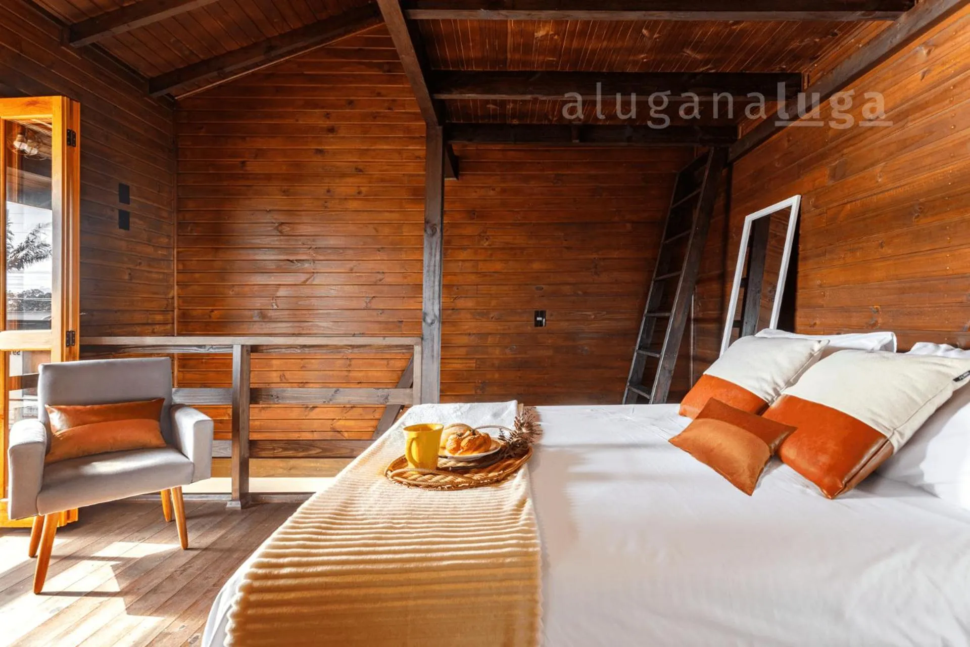 Bed in Ogram Houses espaço completo com jacuzzi + Praia