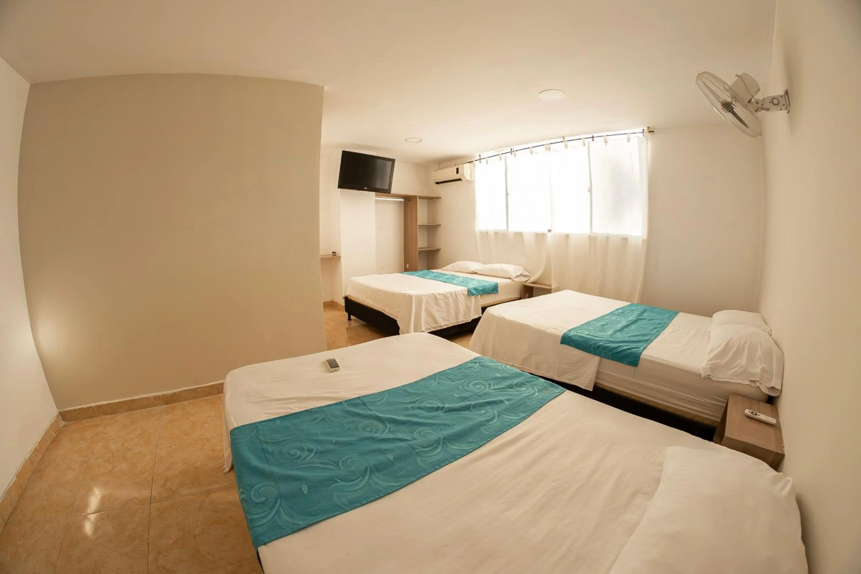 Bed in Hotel Santander Plaza