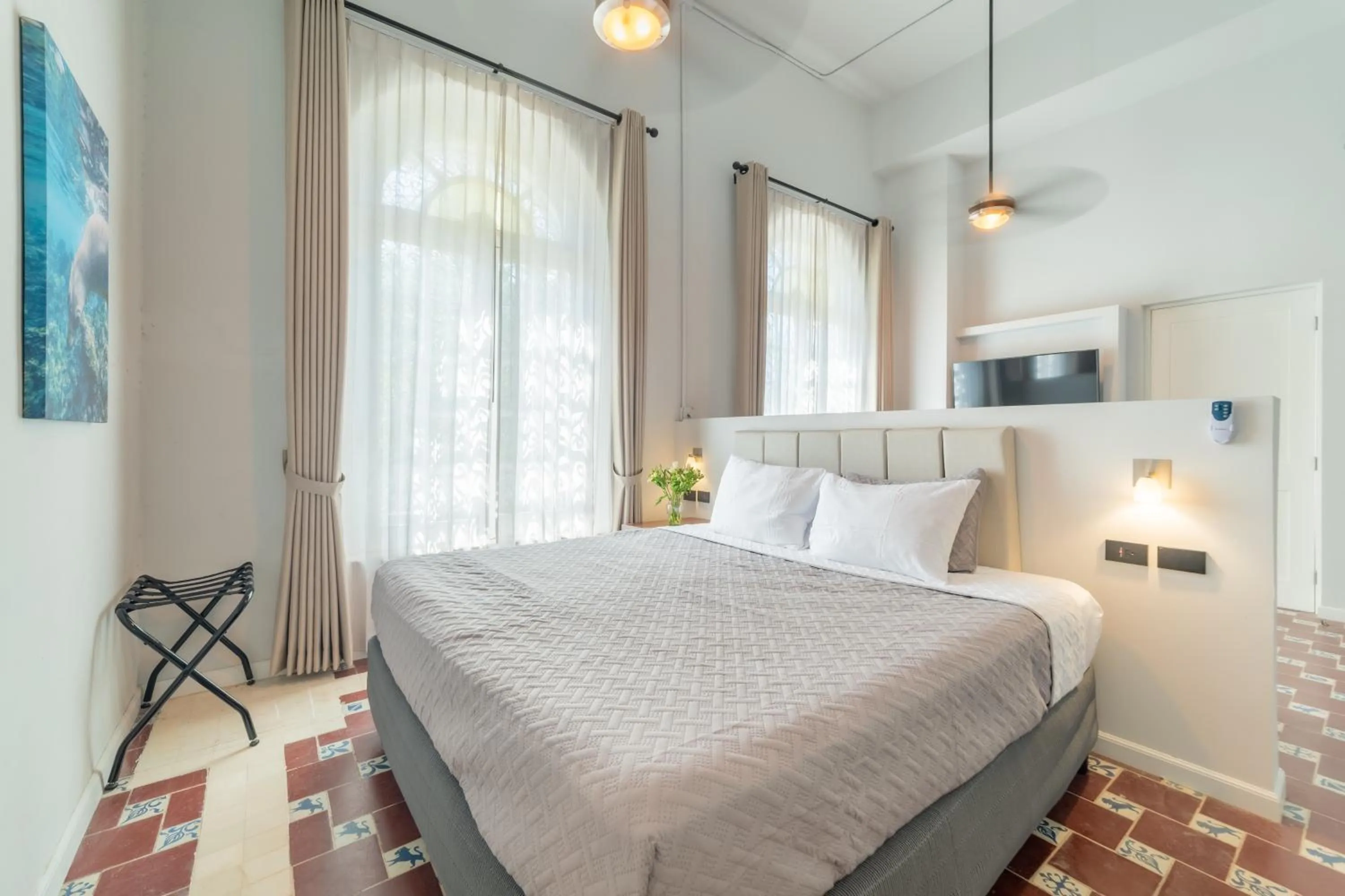 Decorative detail, Bed in Casa Velasco La Paz