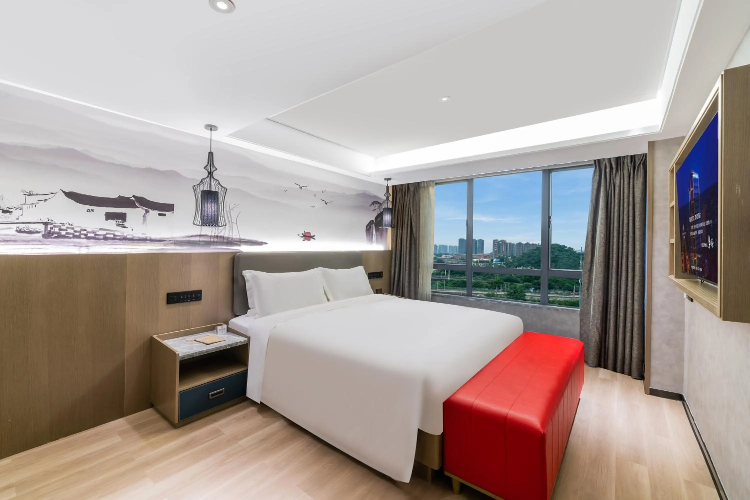 Bed in LIZ International Hotel Guangzhou Olympic Sports Center