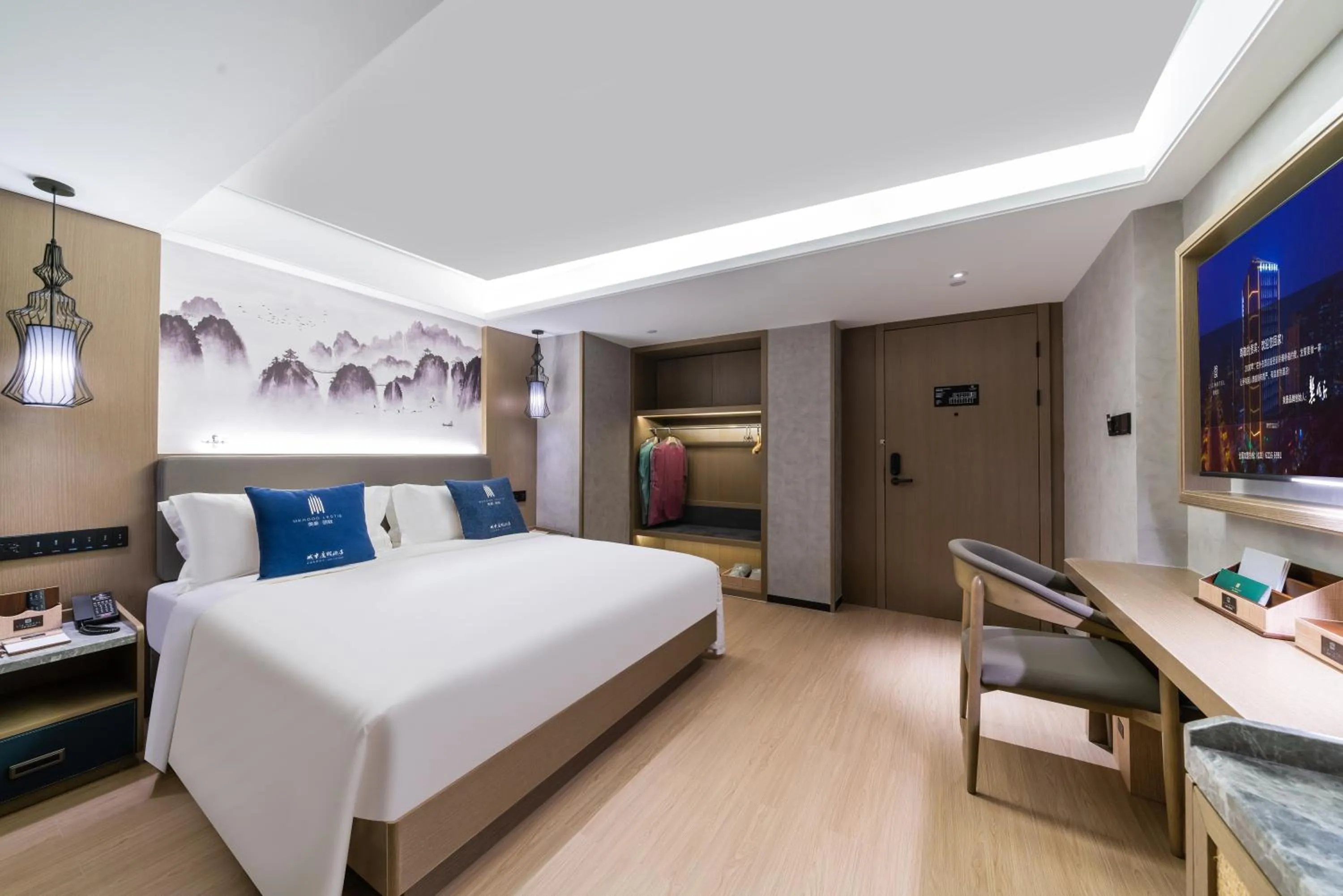 Bed in LIZ International Hotel Guangzhou Olympic Sports Center