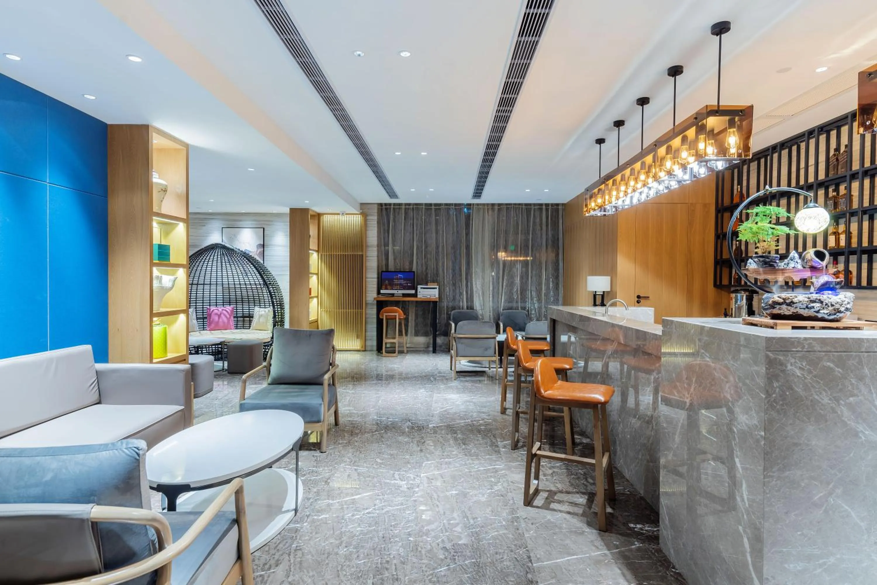 Lobby or reception in LIZ International Hotel Guangzhou Olympic Sports Center