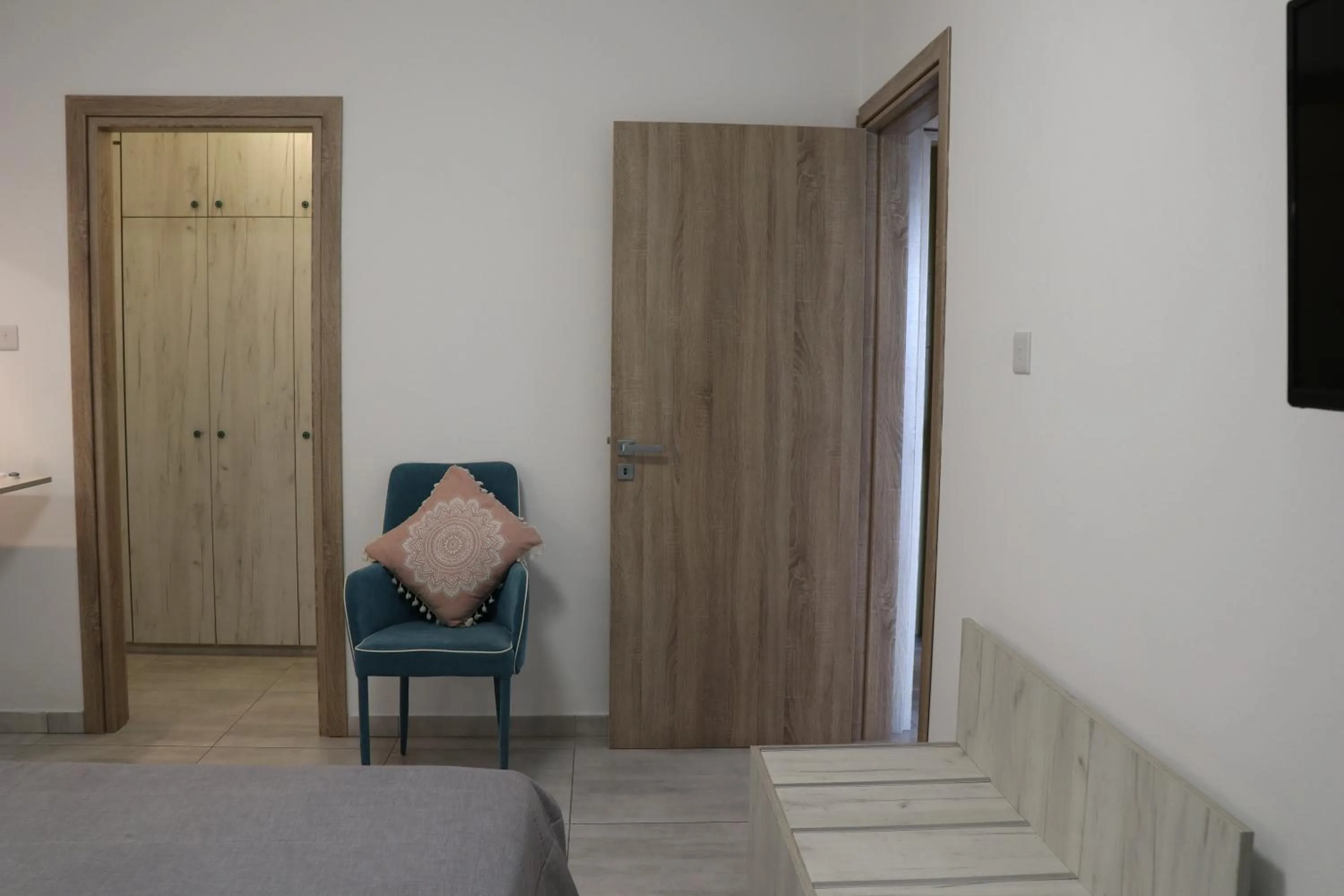 Bed in Layiotis Hotel