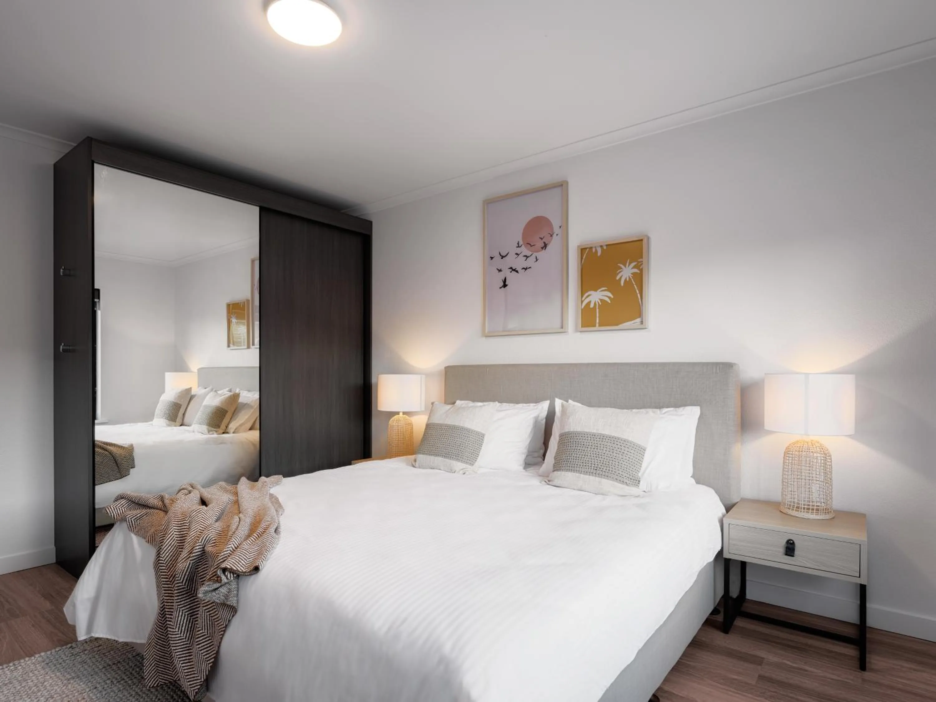 Bed in Whyalla Skysuites