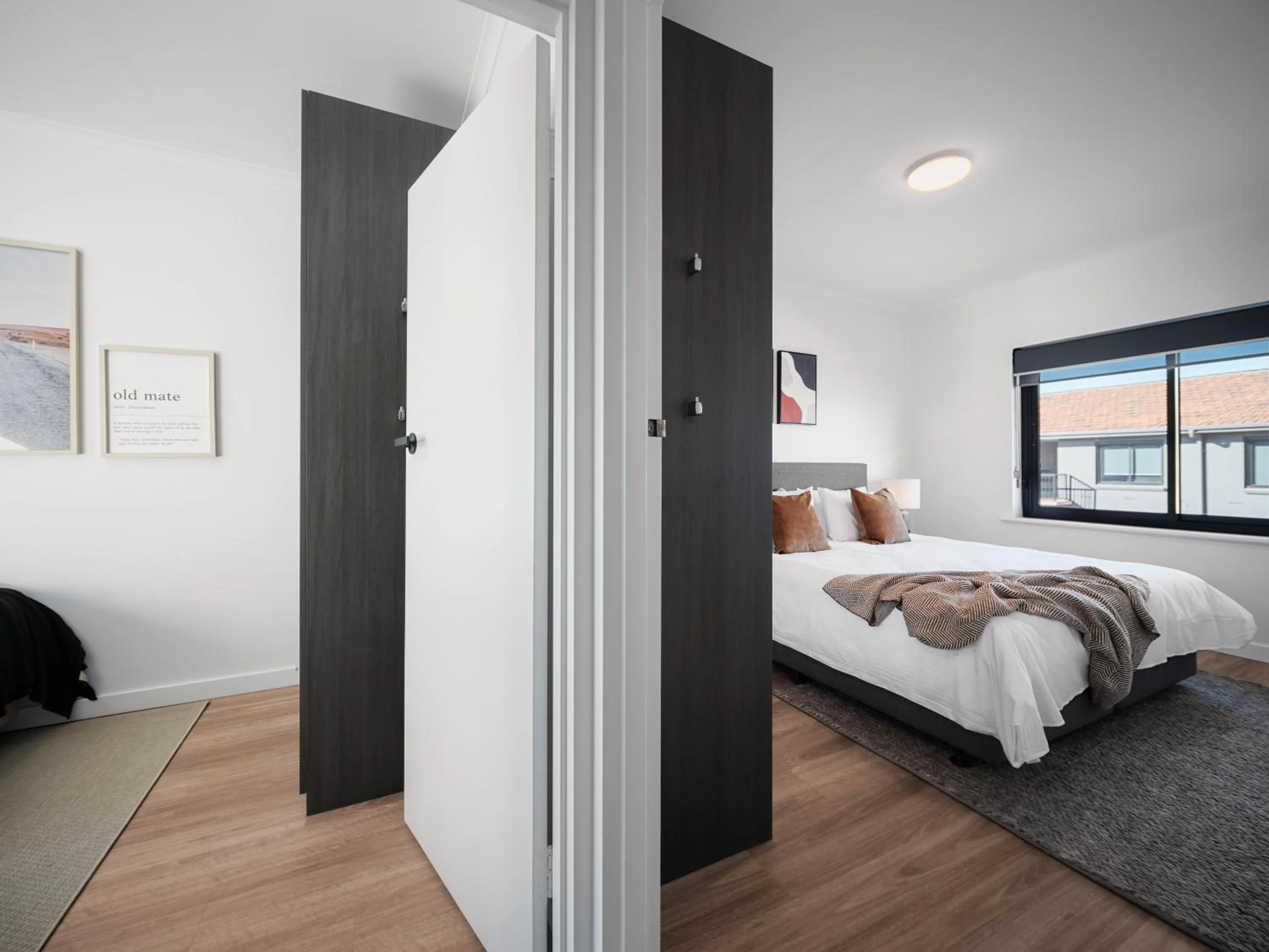 Bed in Whyalla Skysuites
