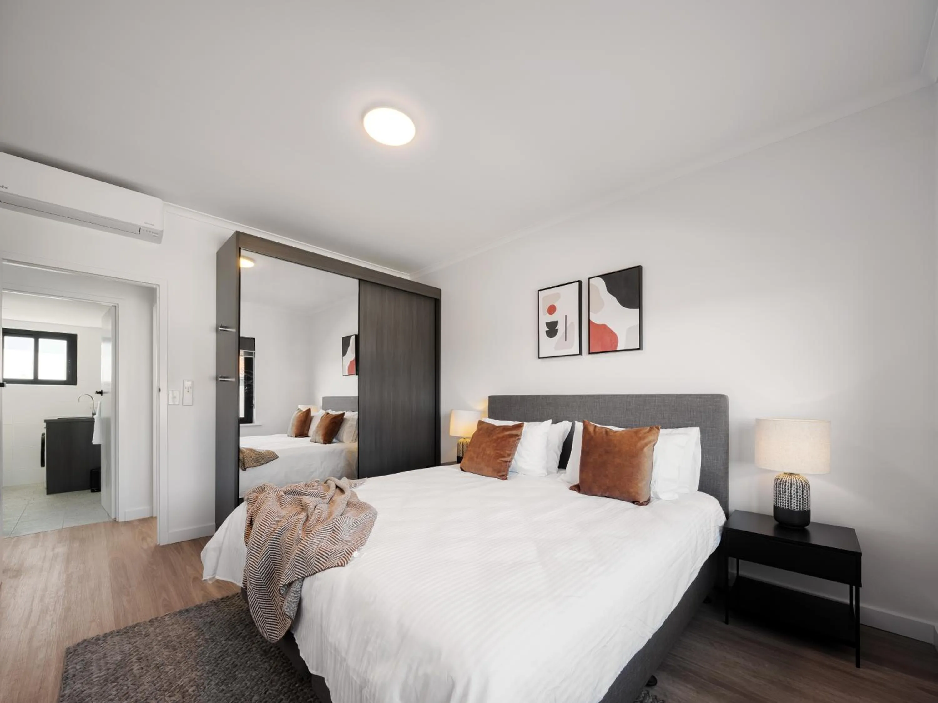Bed in Whyalla Skysuites
