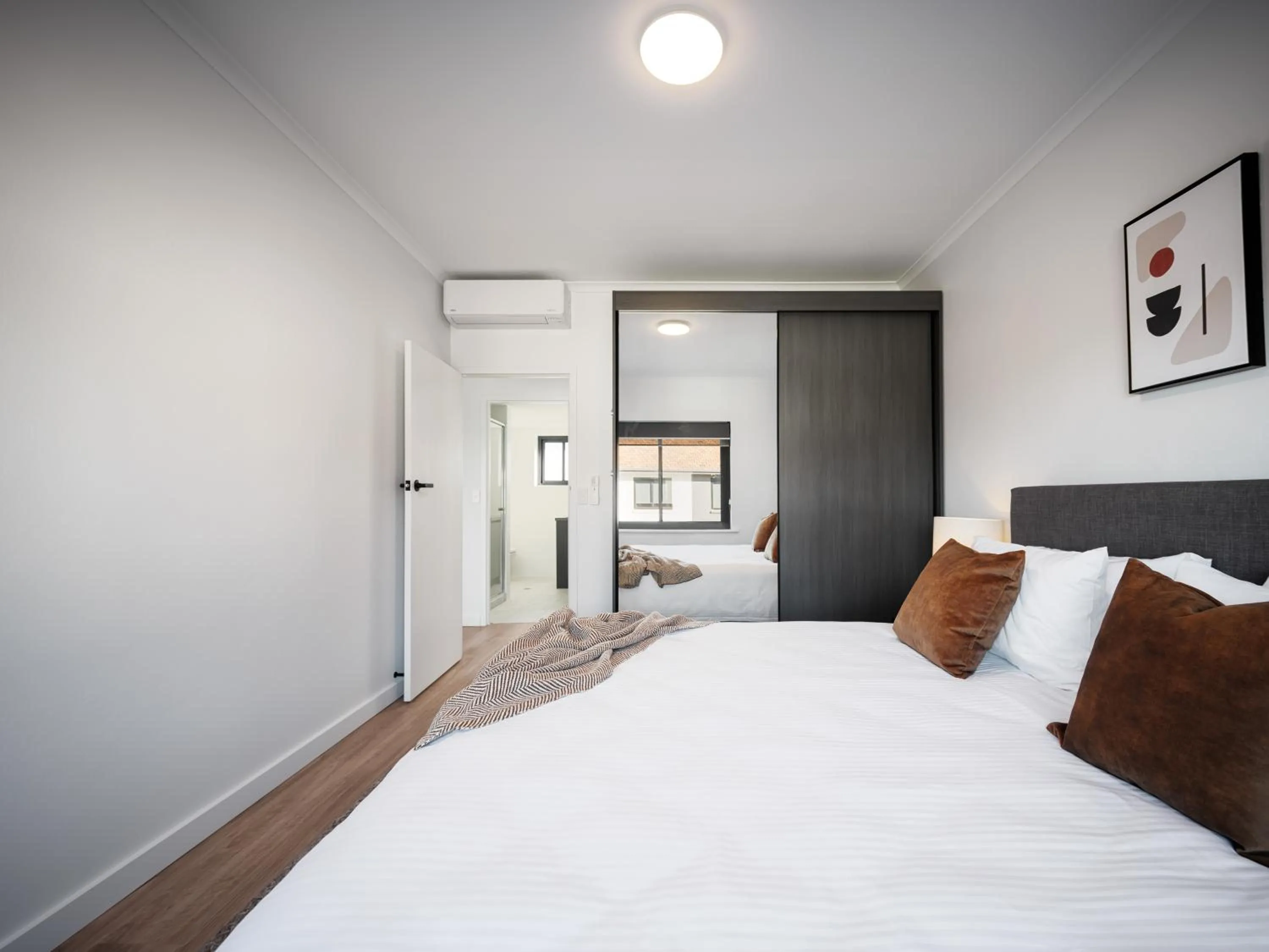 Bed in Whyalla Skysuites