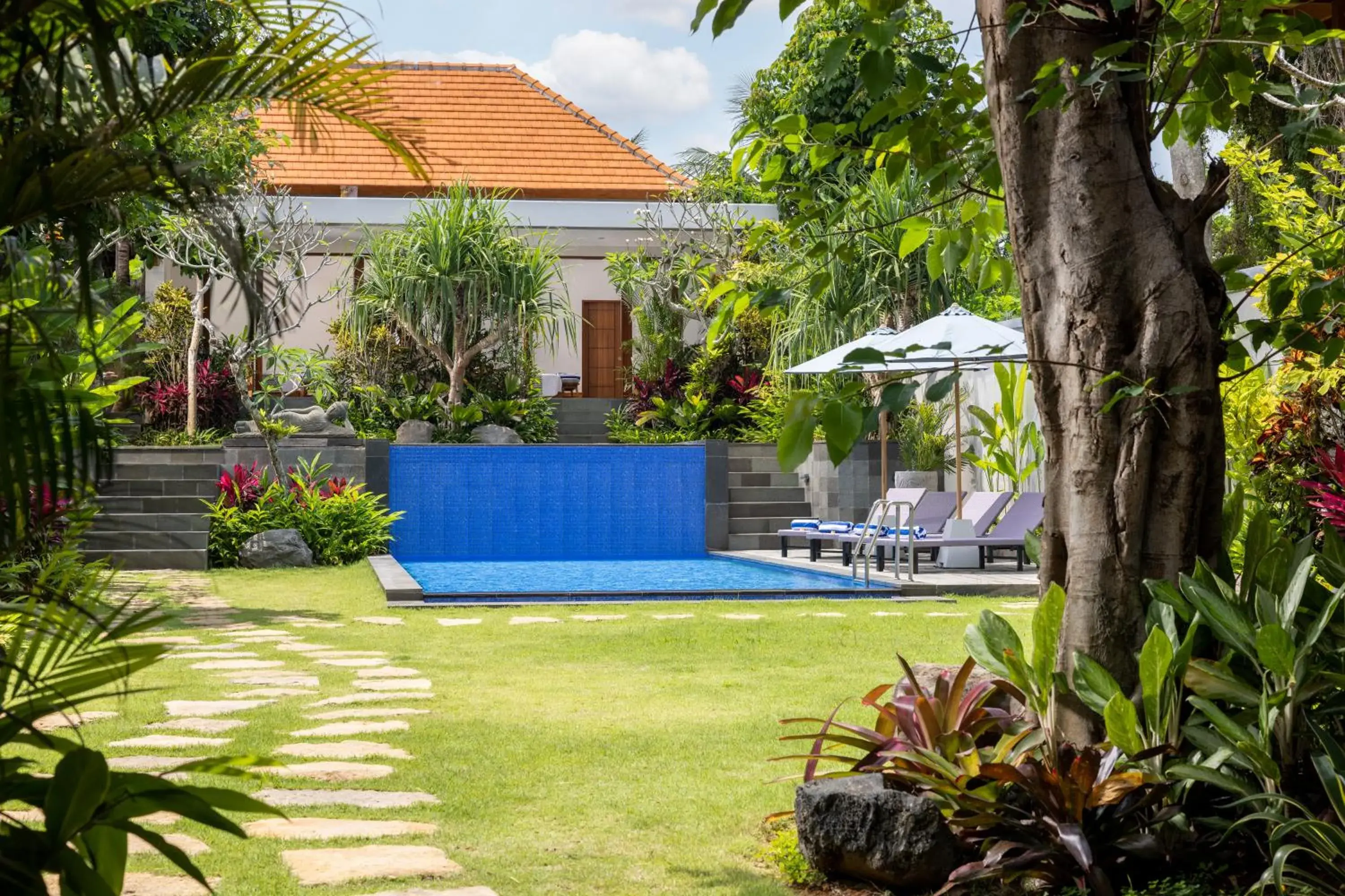 Pool view in Bhumi Sangtu Ubud Pool view in Bhumi Sangtu Ubud