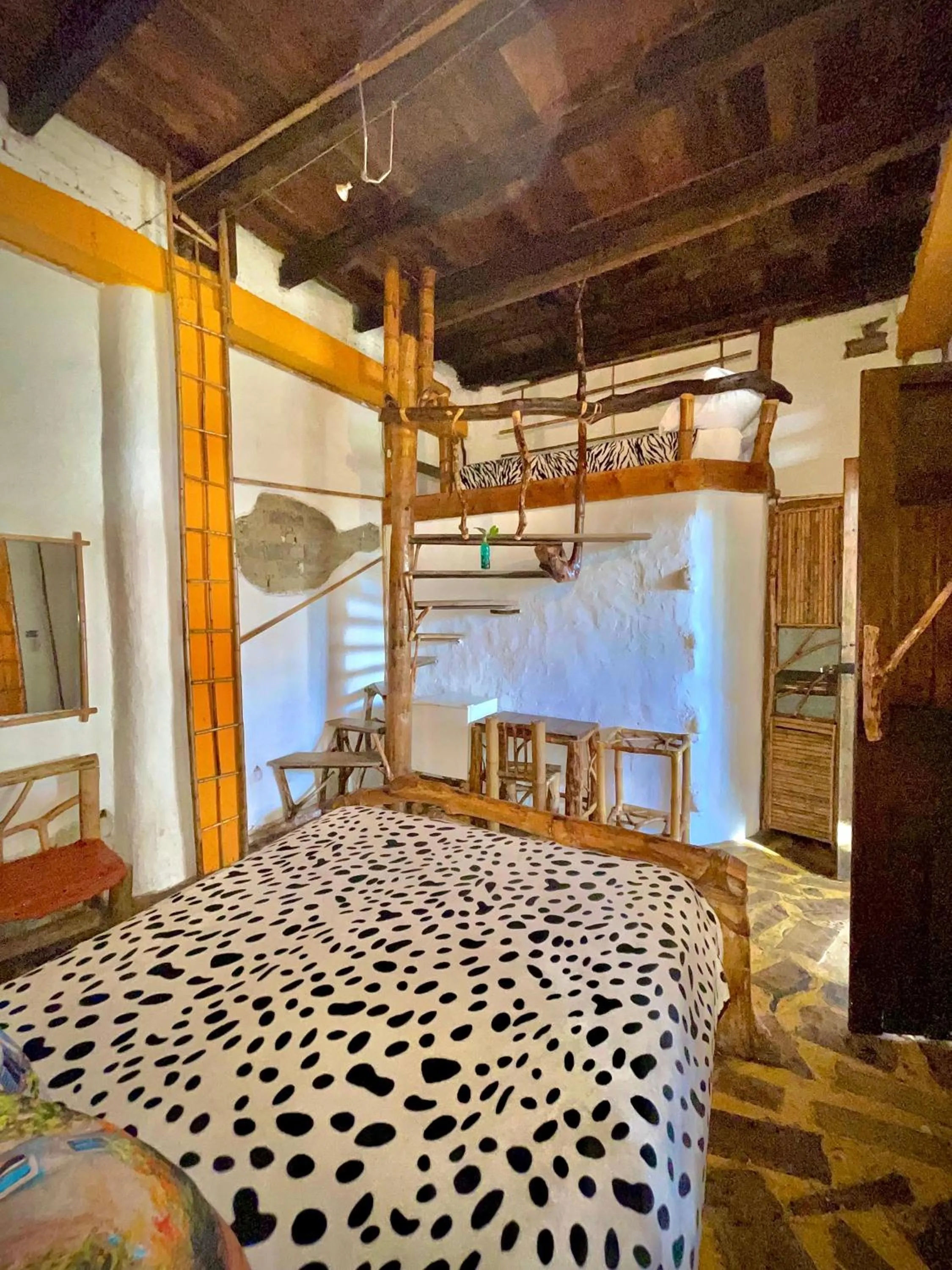 Bed in Hotel Casa Tarzan San Agustin
