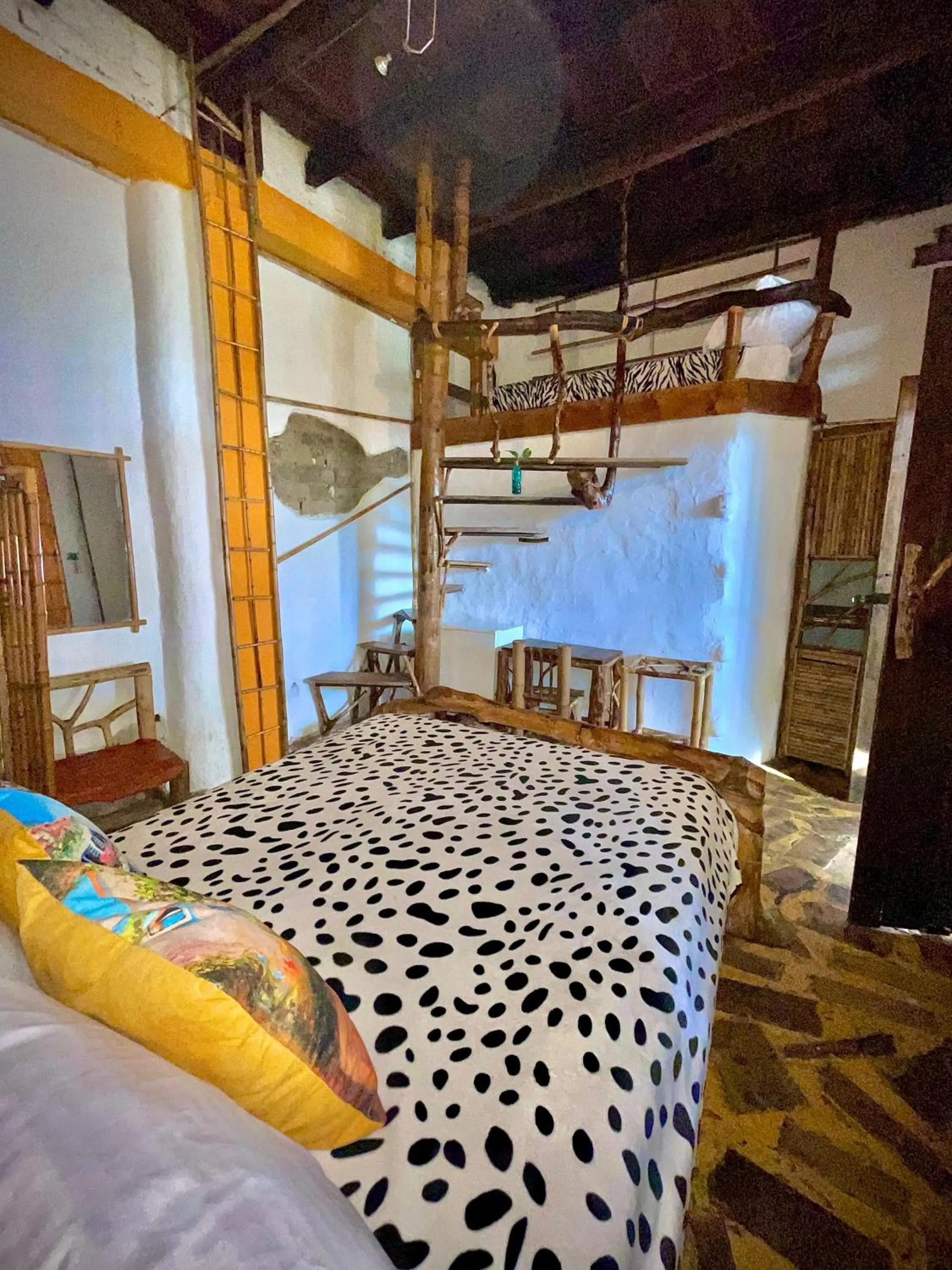 Bed in Hotel Casa Tarzan San Agustin