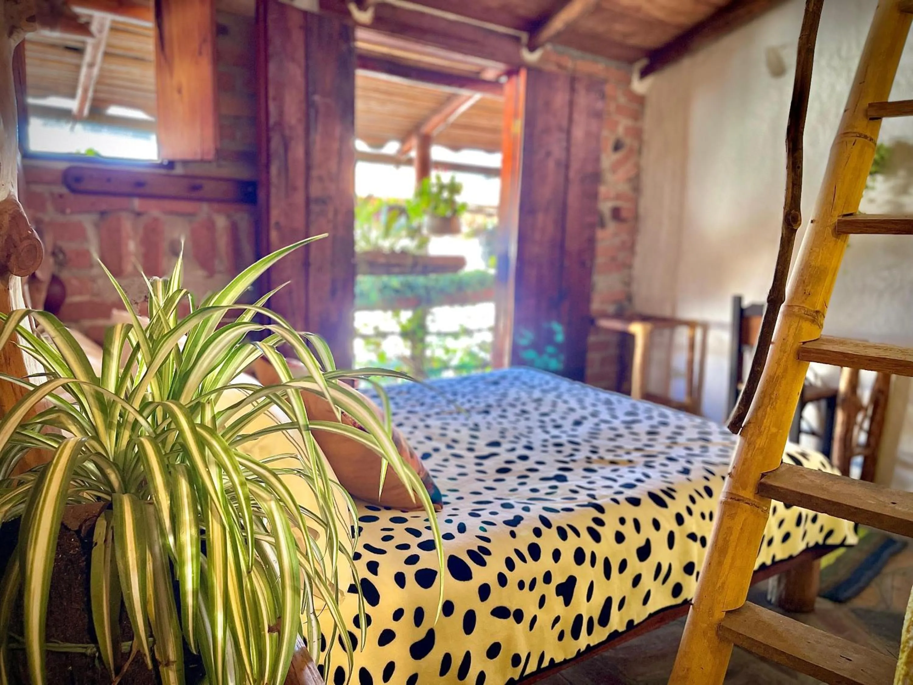 Bed in Hotel Casa Tarzan San Agustin