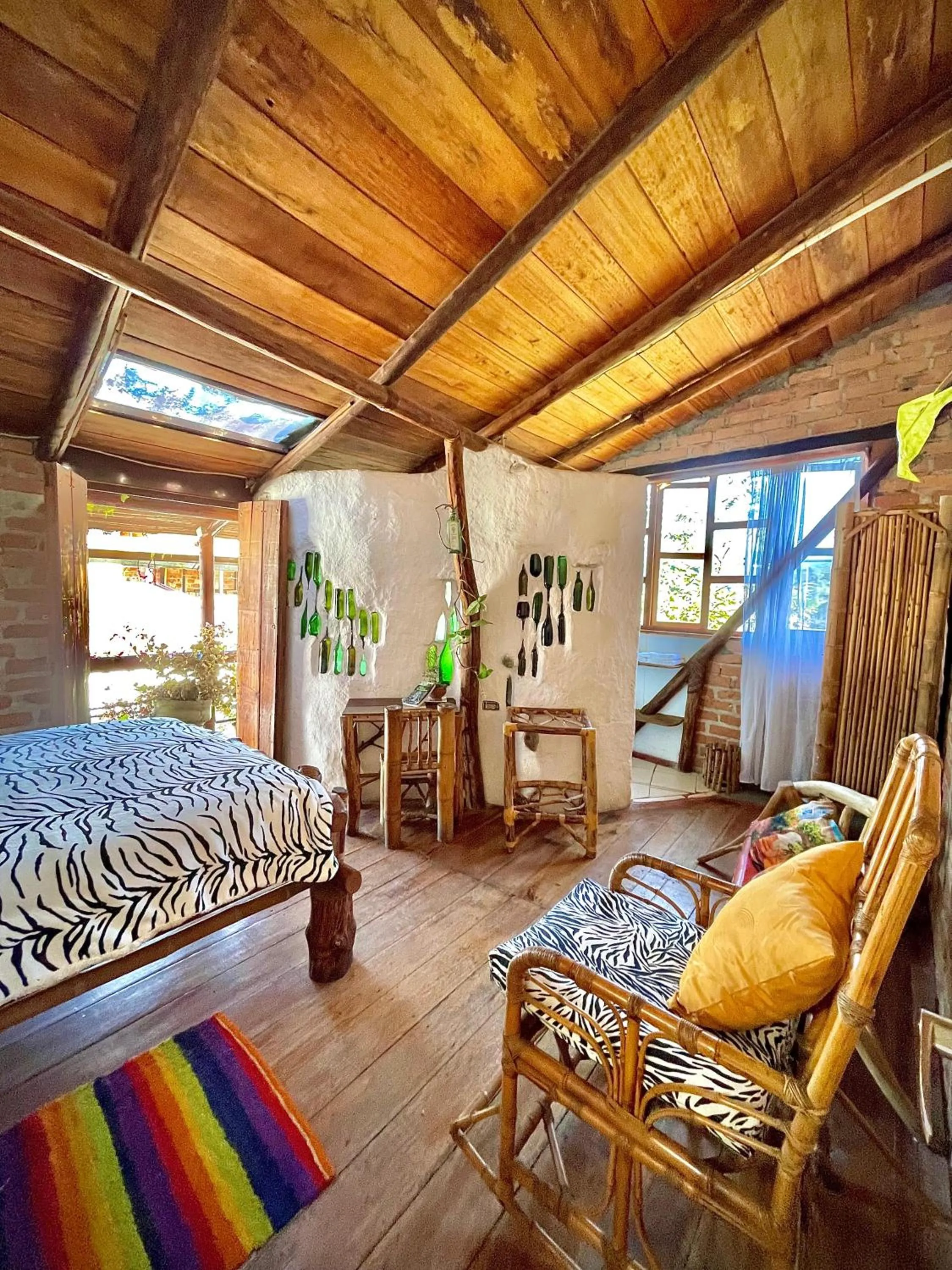 Bed in Hotel Casa Tarzan San Agustin