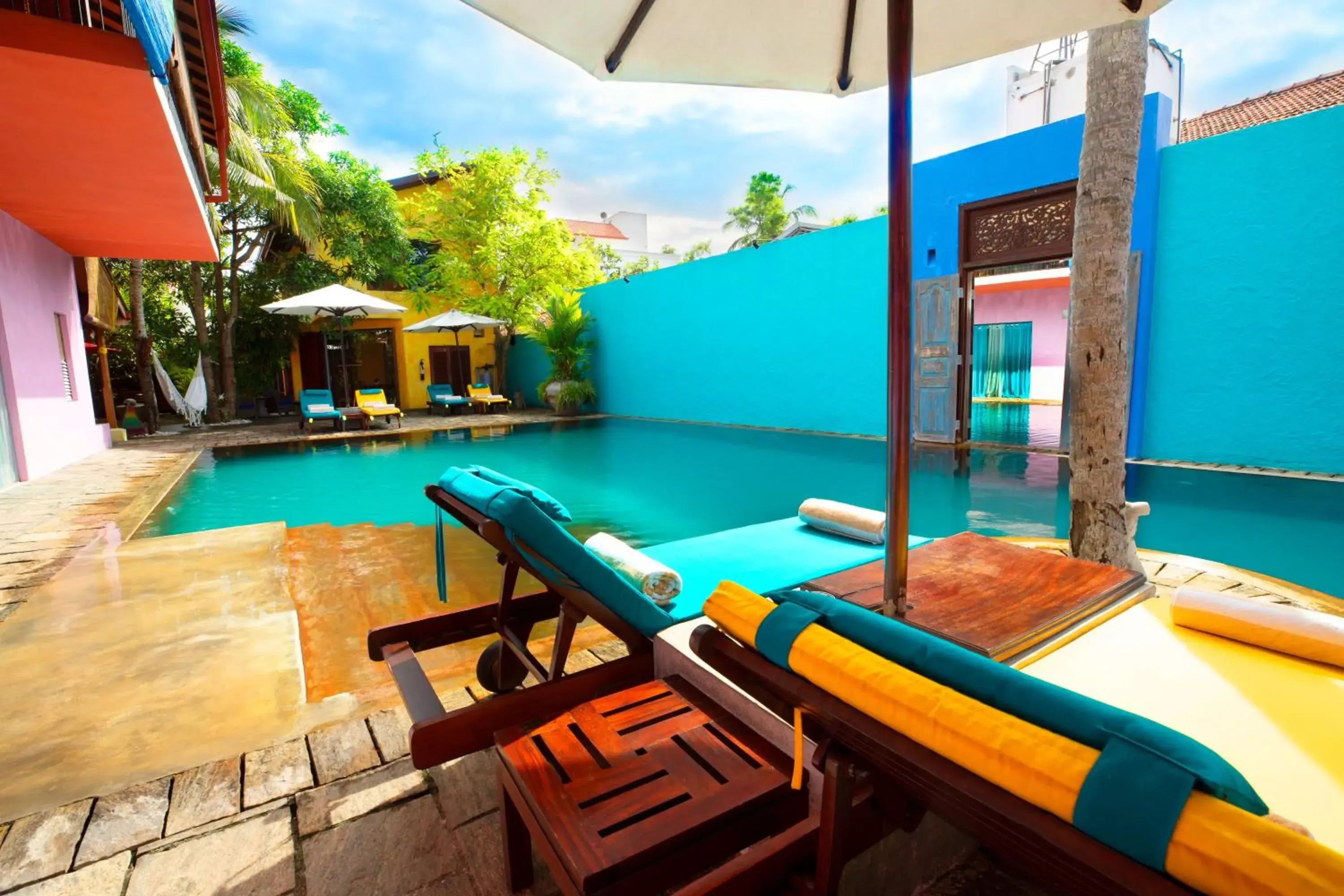 Pool view in Dickman Resort "The Boutique Hotel" Pool view in Dickman Resort "The Boutique Hotel"