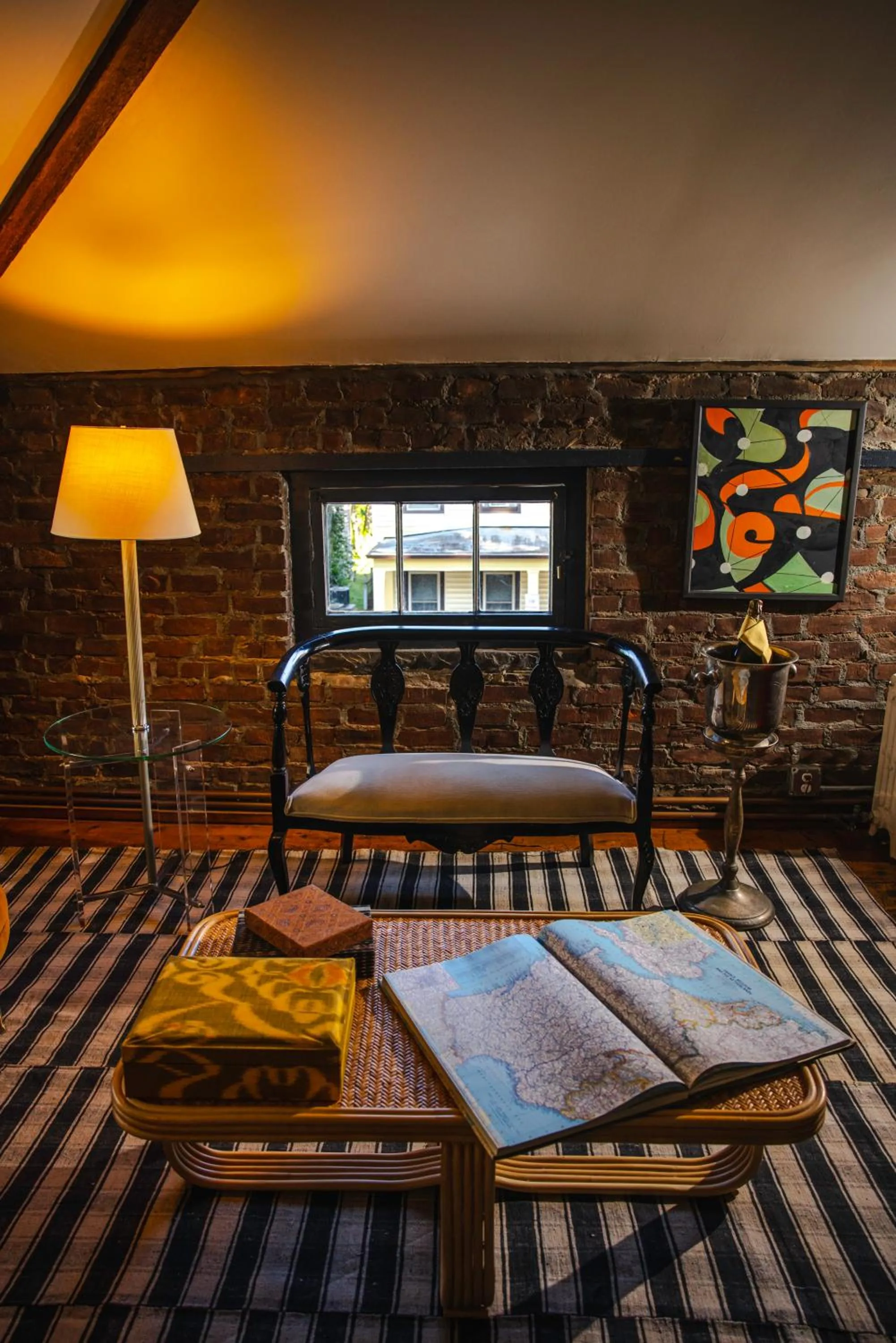Seating area in KIngston Carriage House