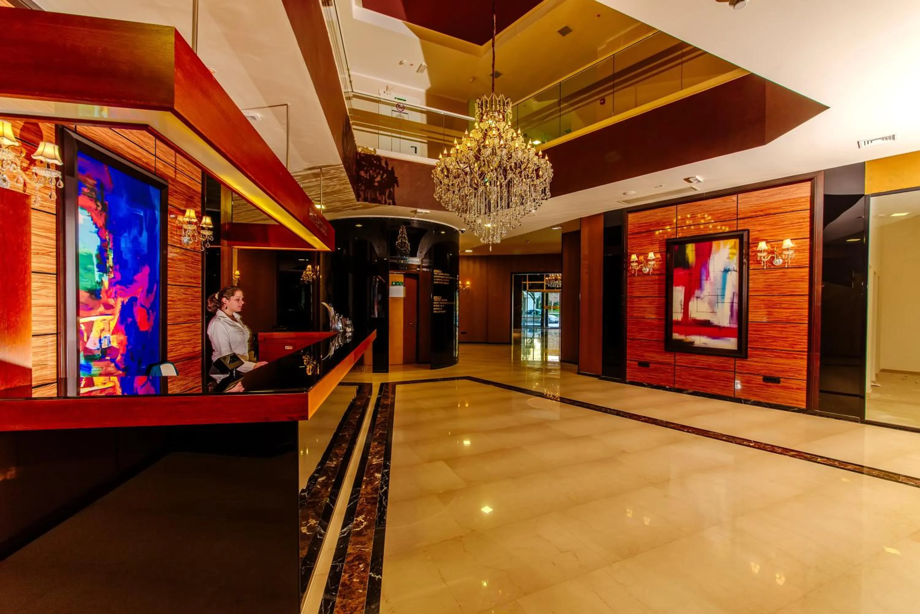 Lobby or reception in Hotel Tre Canne