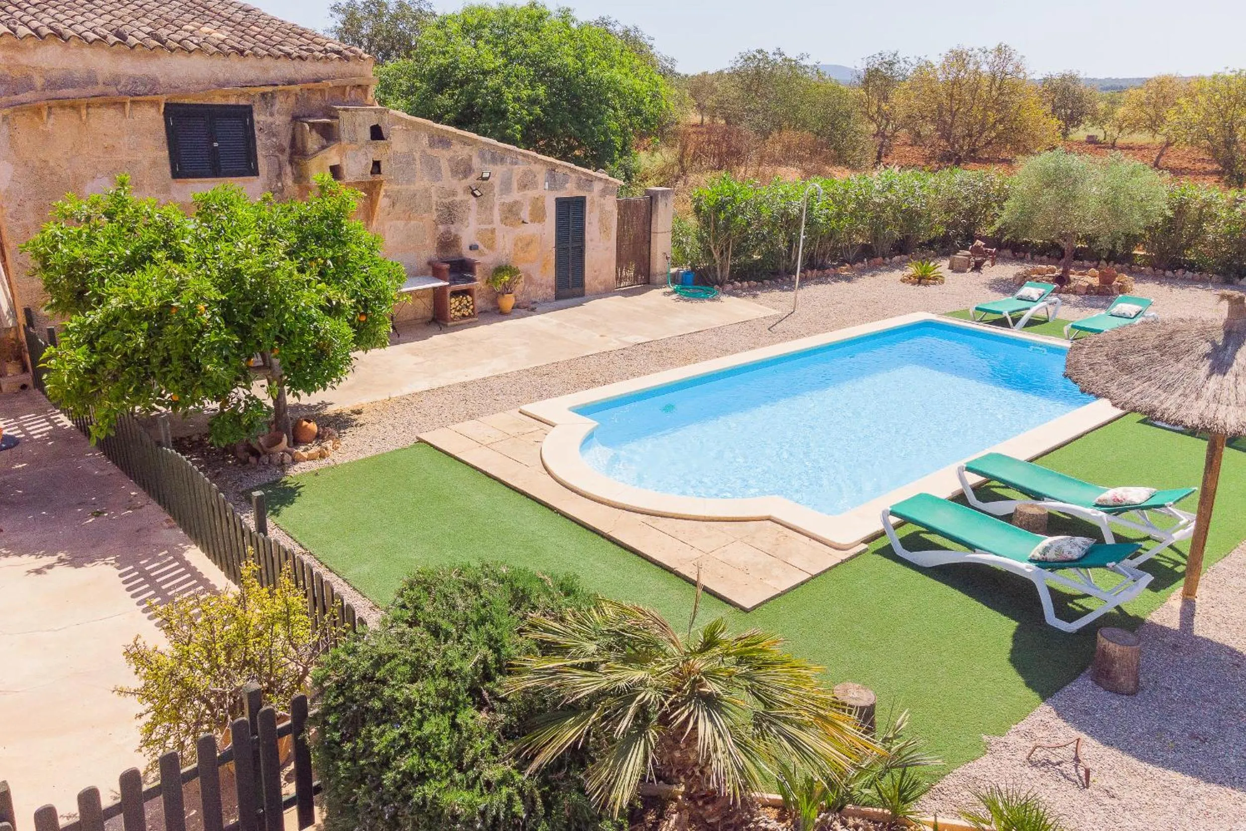 Pool view in Finca Son Rengo