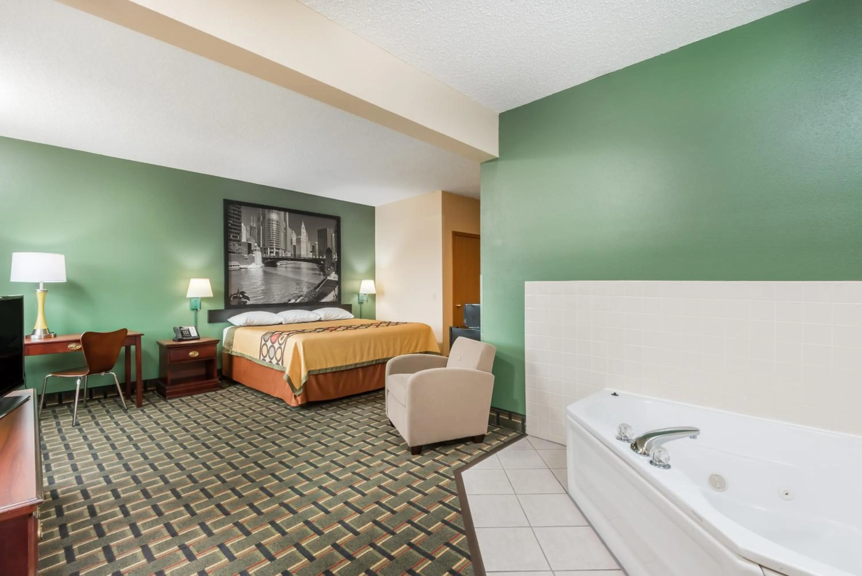 Photo of the whole room, Bed in Super 8 by Wyndham Mt. Carmel IL