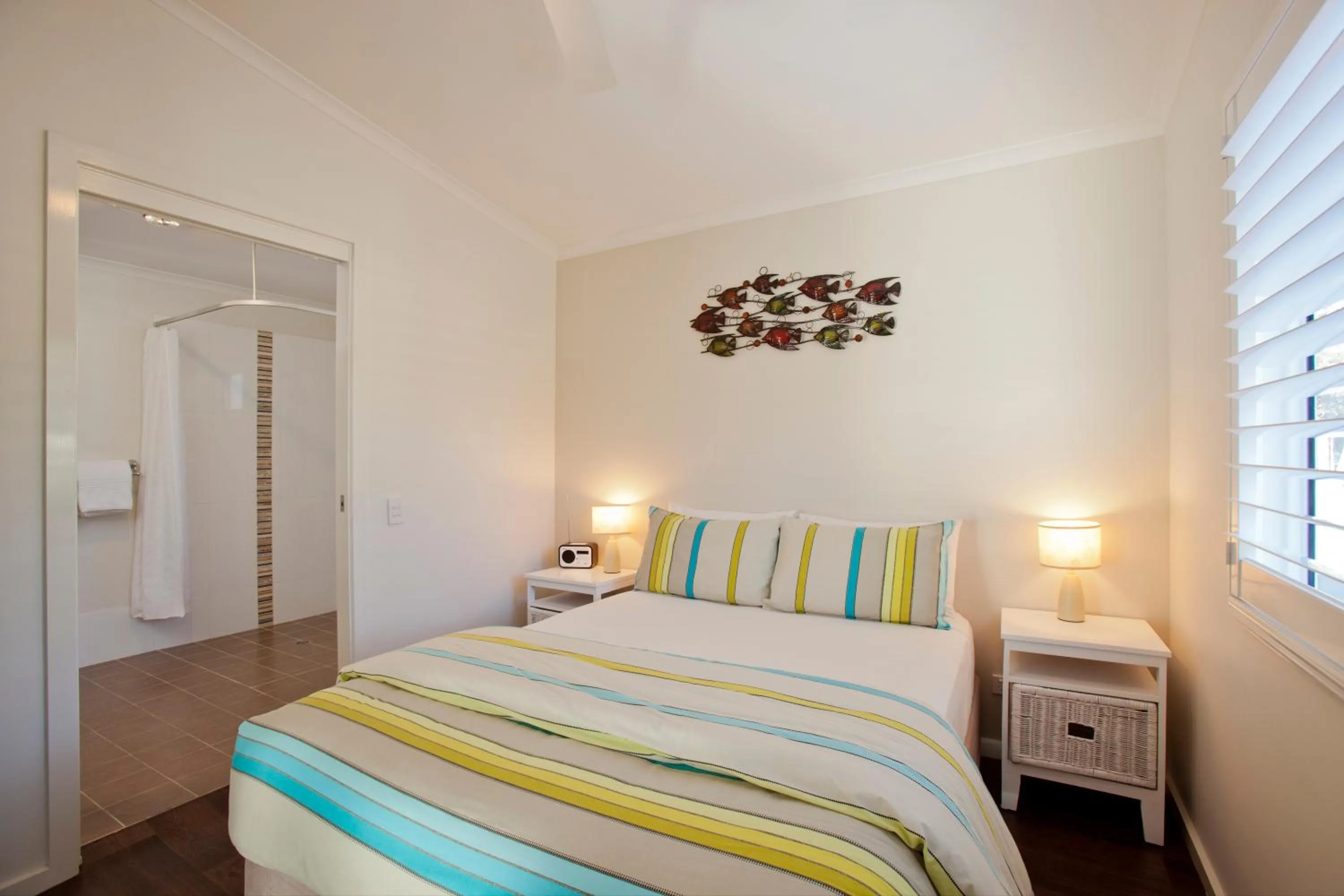 Bed in NRMA Ocean Beach Holiday Resort