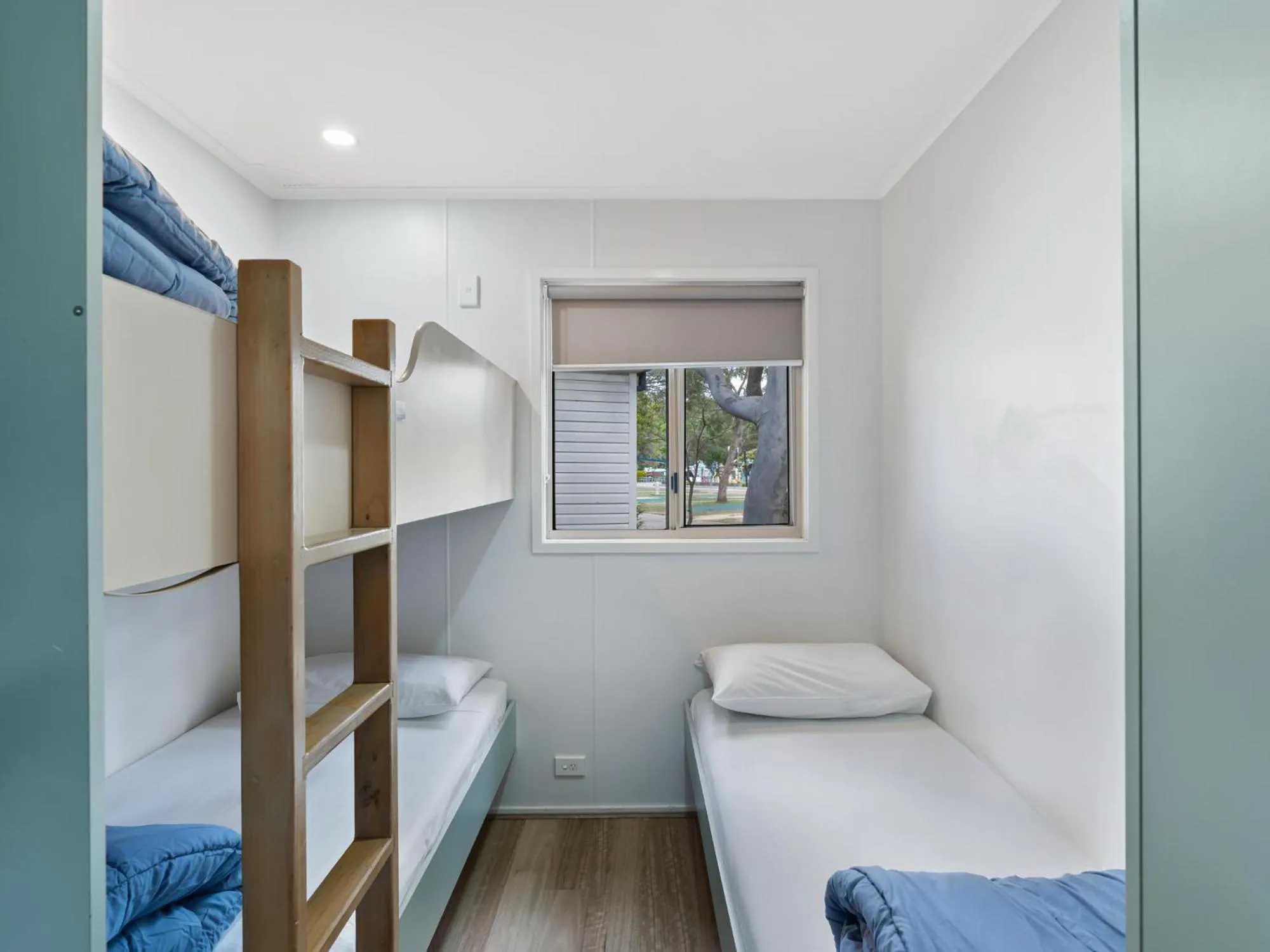 Bed in NRMA Ocean Beach Holiday Resort