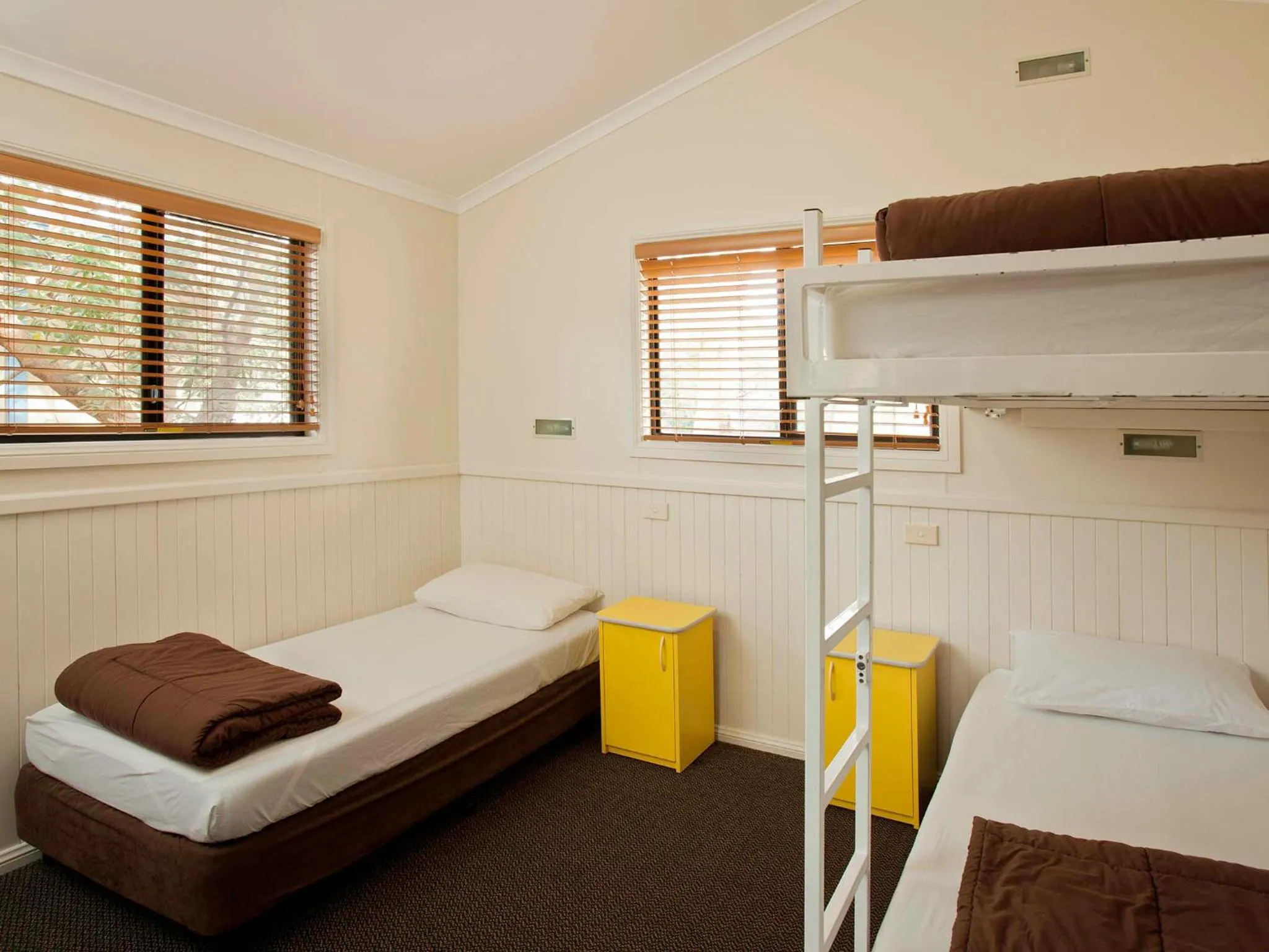Bed in NRMA Ocean Beach Holiday Resort
