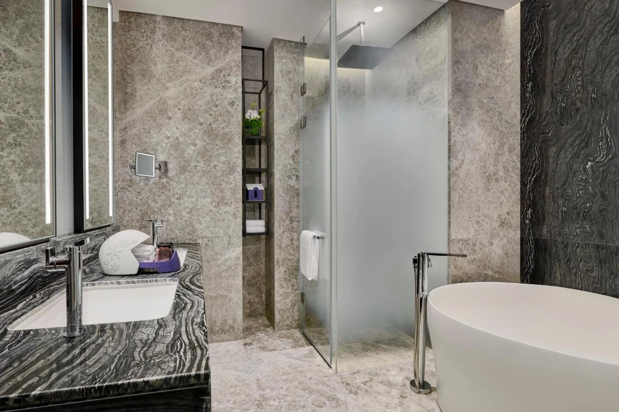 Bathroom in Crowne Plaza Shanghai Snow World by IHG