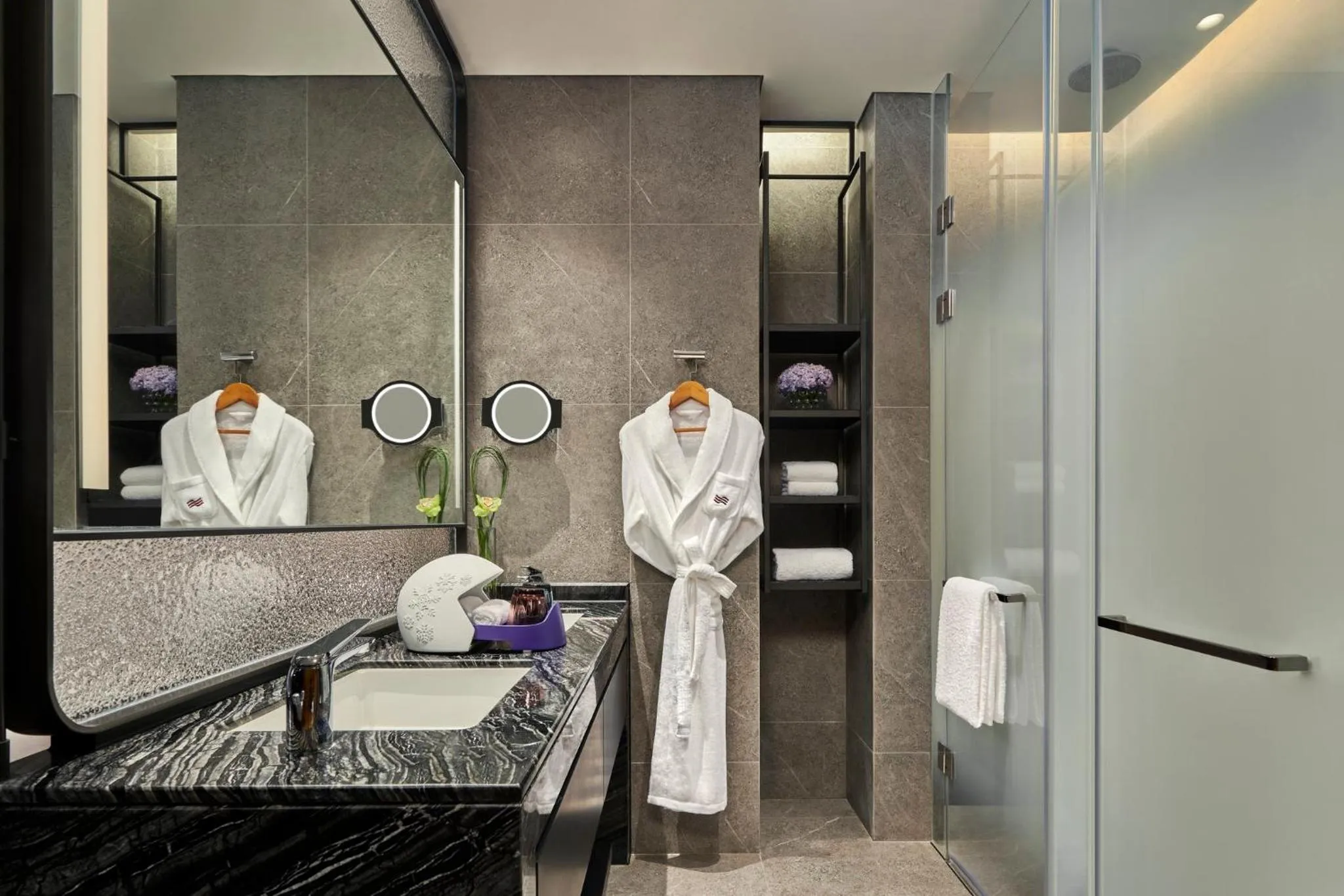 Bathroom in Crowne Plaza Shanghai Snow World by IHG