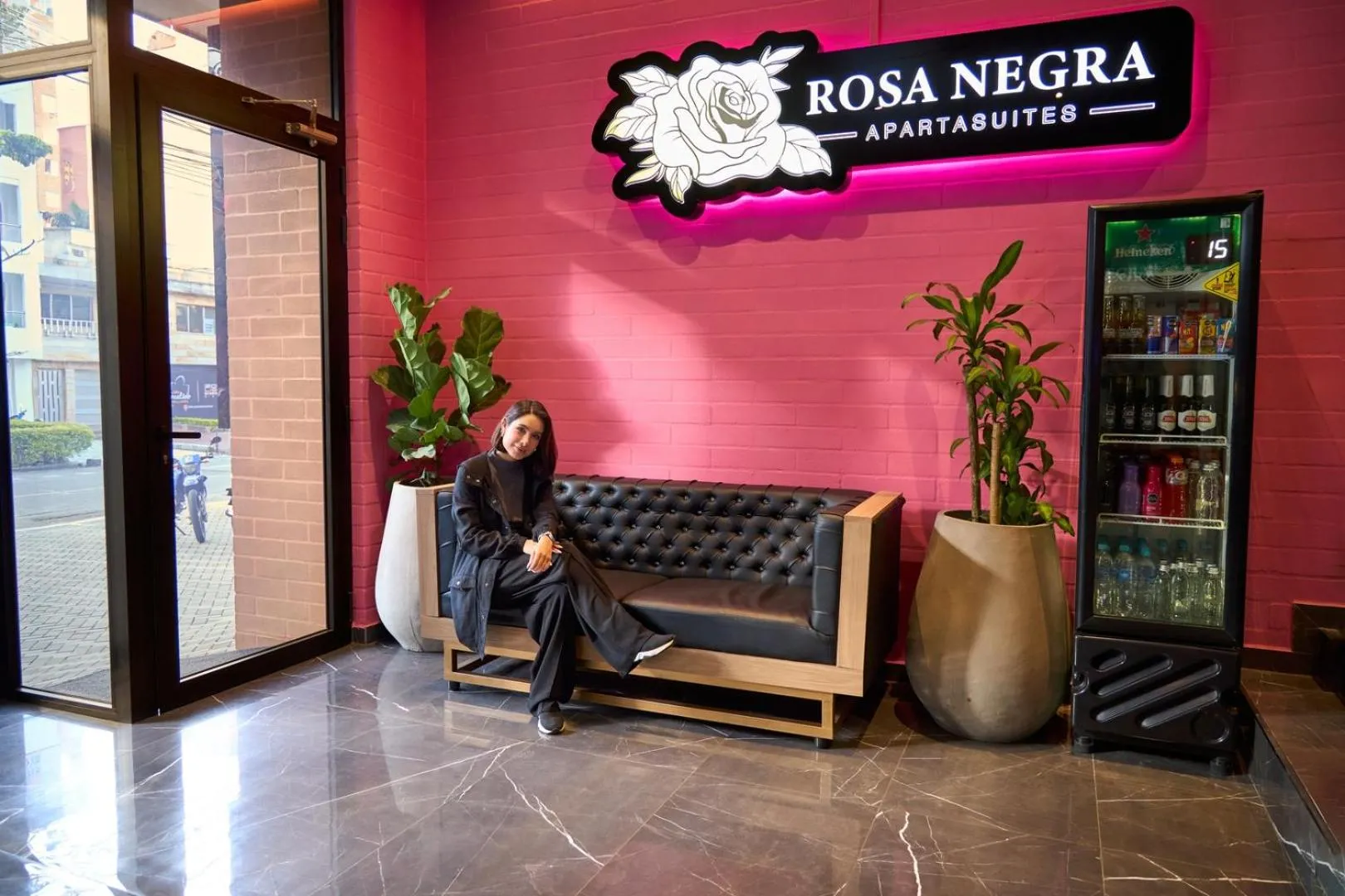 Floor plan in Comfortable Stadio Suite Rosa Negra