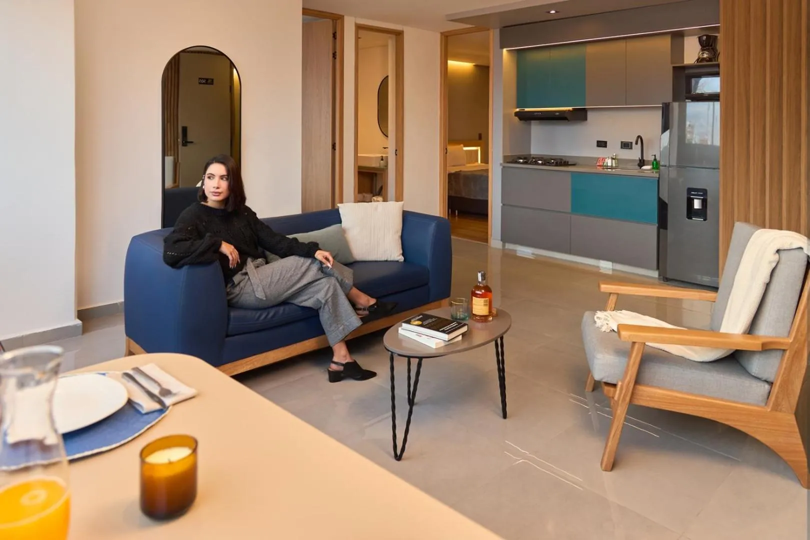 Floor plan in Comfortable Stadio Suite Rosa Negra