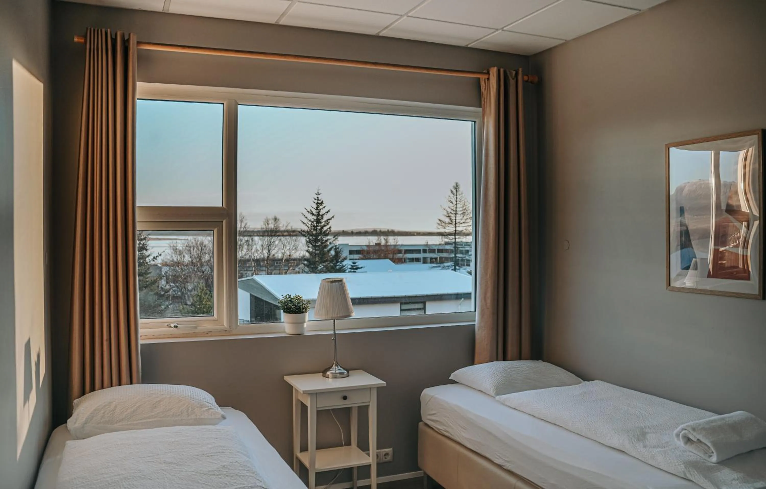 Bedroom, Bed in Hótel Laugarvatn