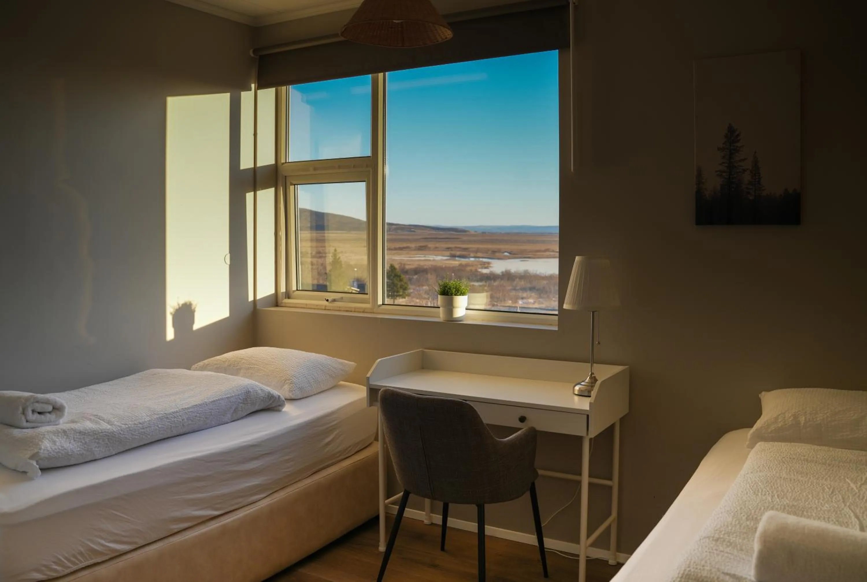 Bedroom, Bed in Hótel Laugarvatn