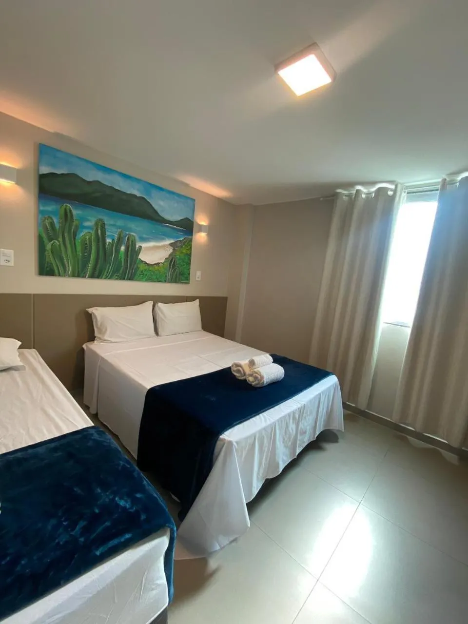Bed in Pousada La Acolhida