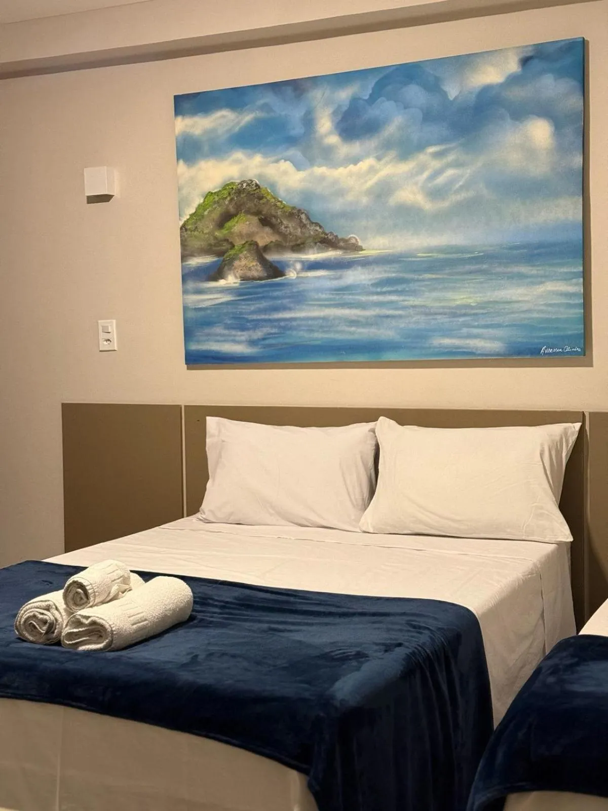 Bed in Pousada La Acolhida