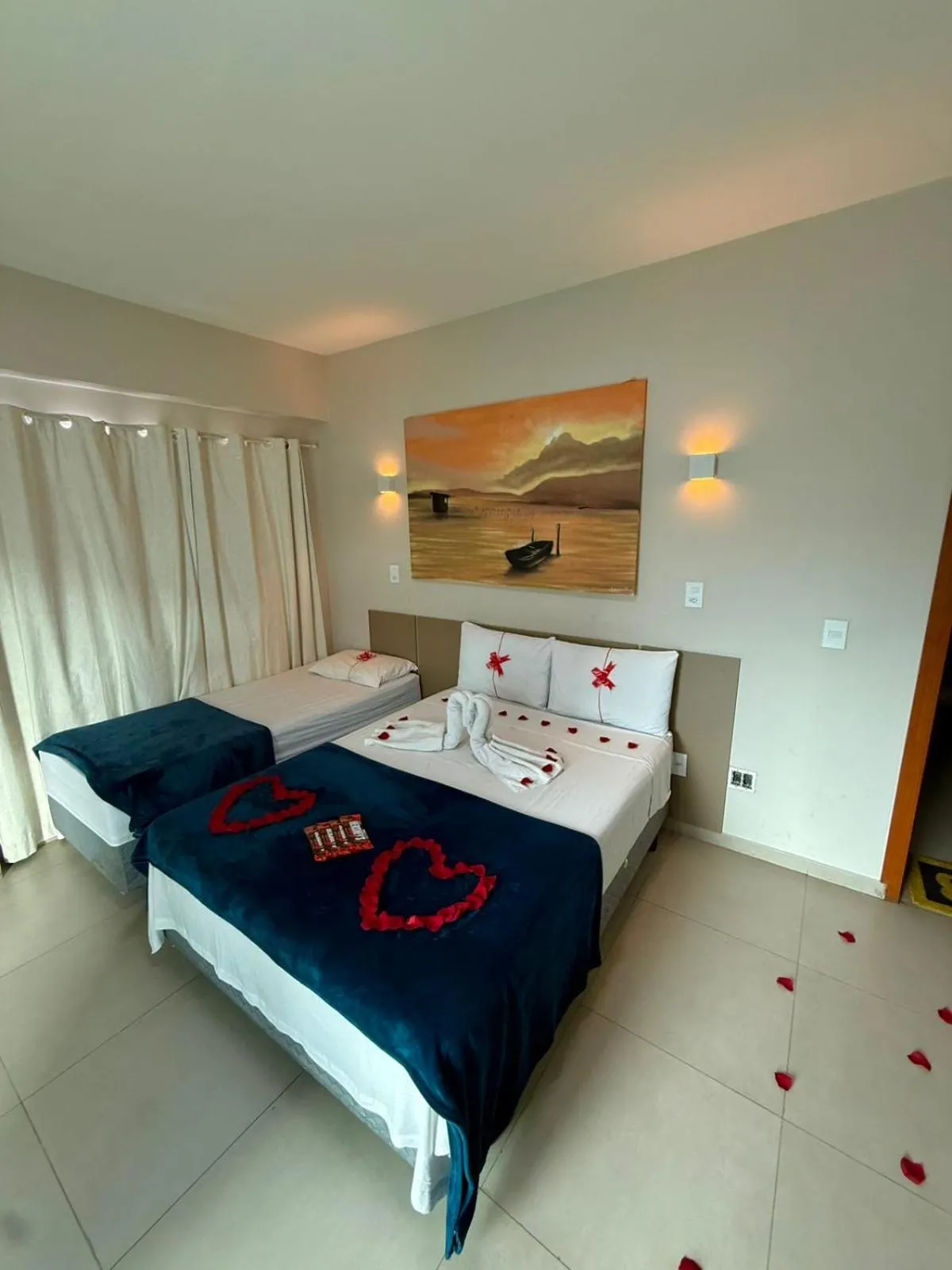 Bed in Pousada La Acolhida