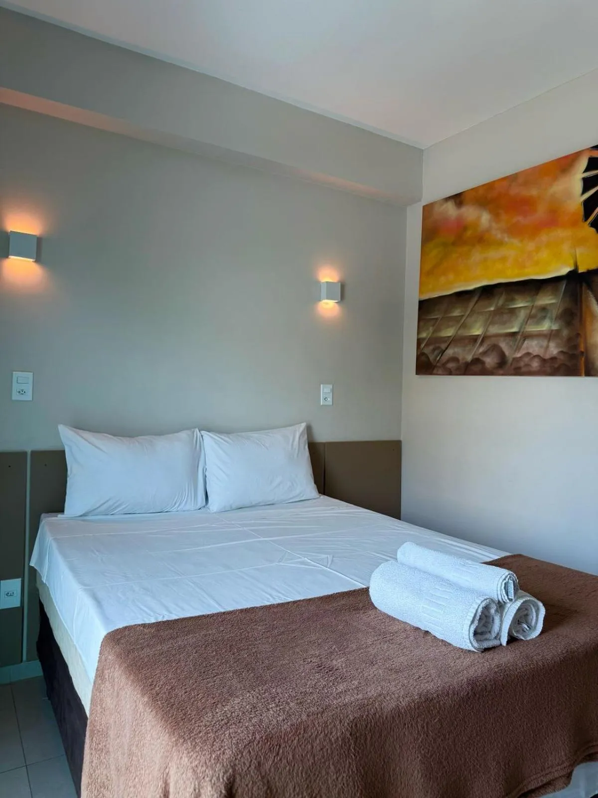 Bed in Pousada La Acolhida