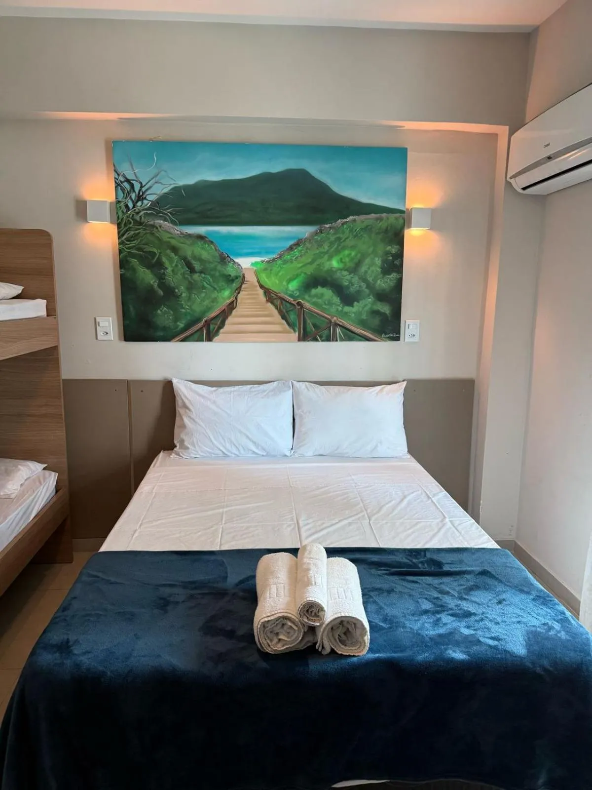 Bed in Pousada La Acolhida
