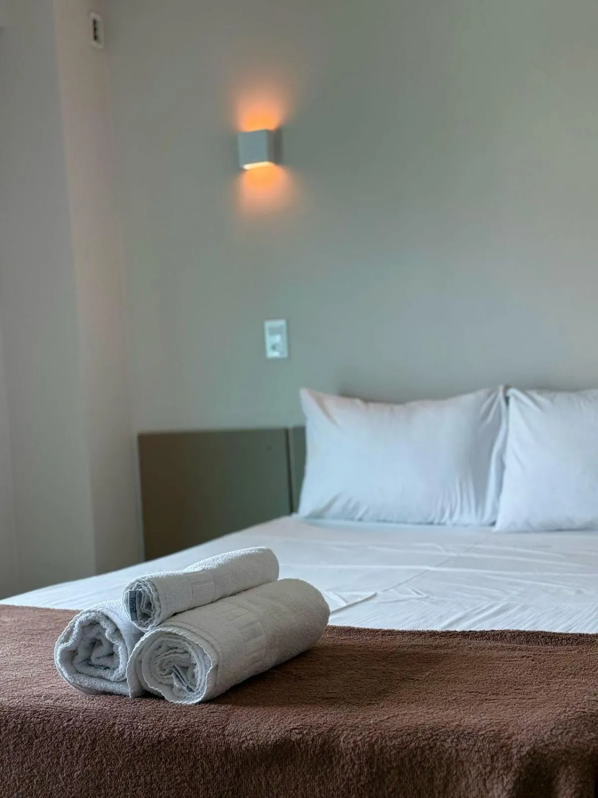 Bed in Pousada La Acolhida
