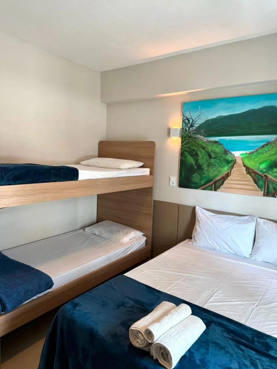 Bed in Pousada La Acolhida