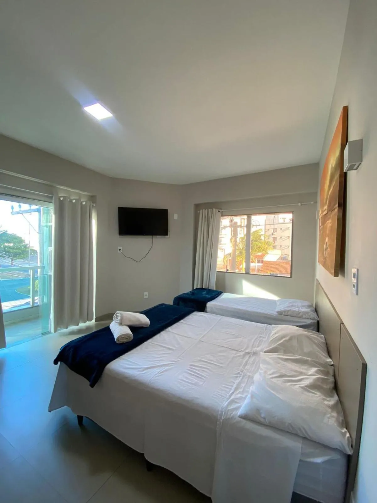 Bed in Pousada La Acolhida