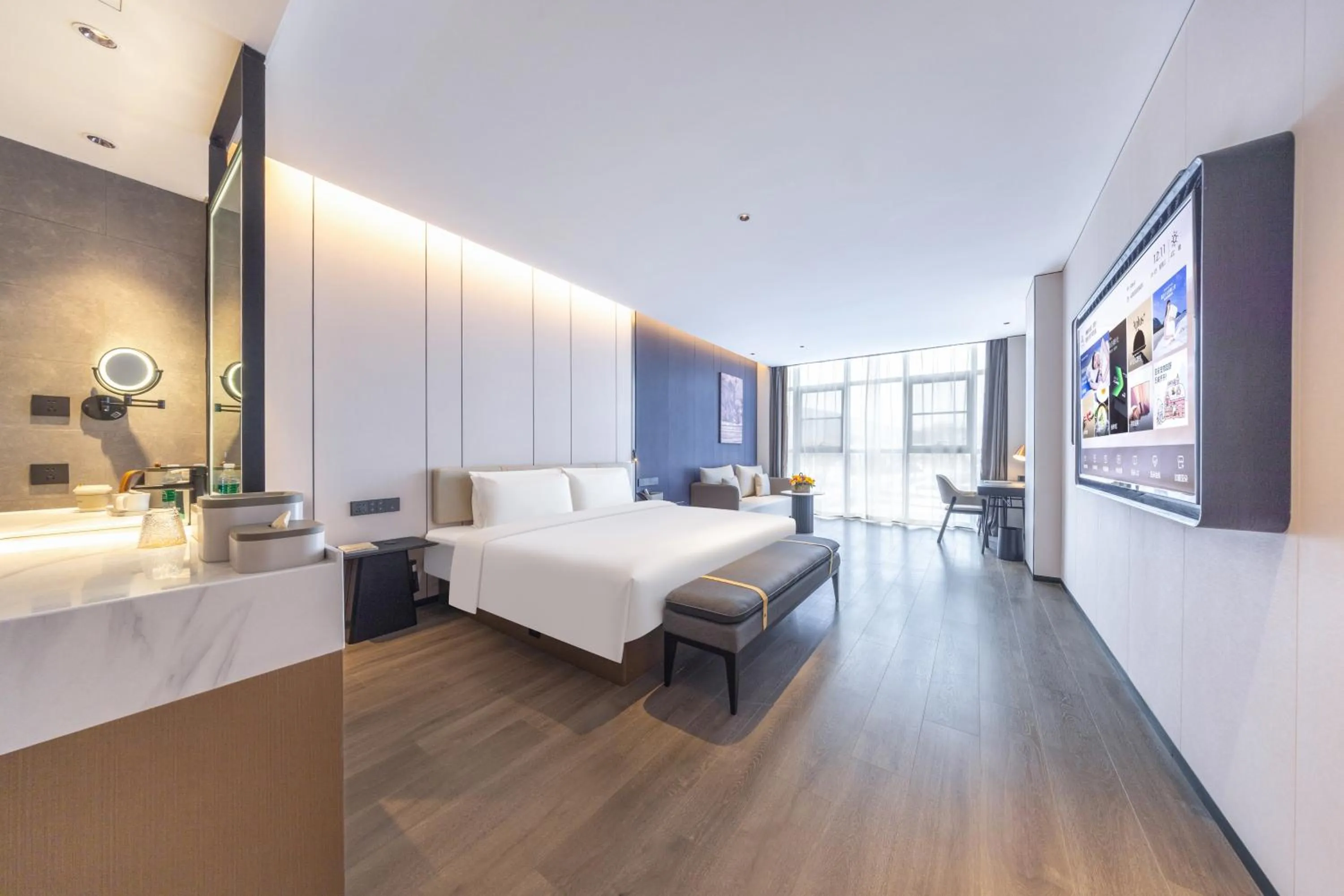 Photo of the whole room, Bed in Atour Hotel Xuzhou Yunlong Lake Zhushan Scenic Area