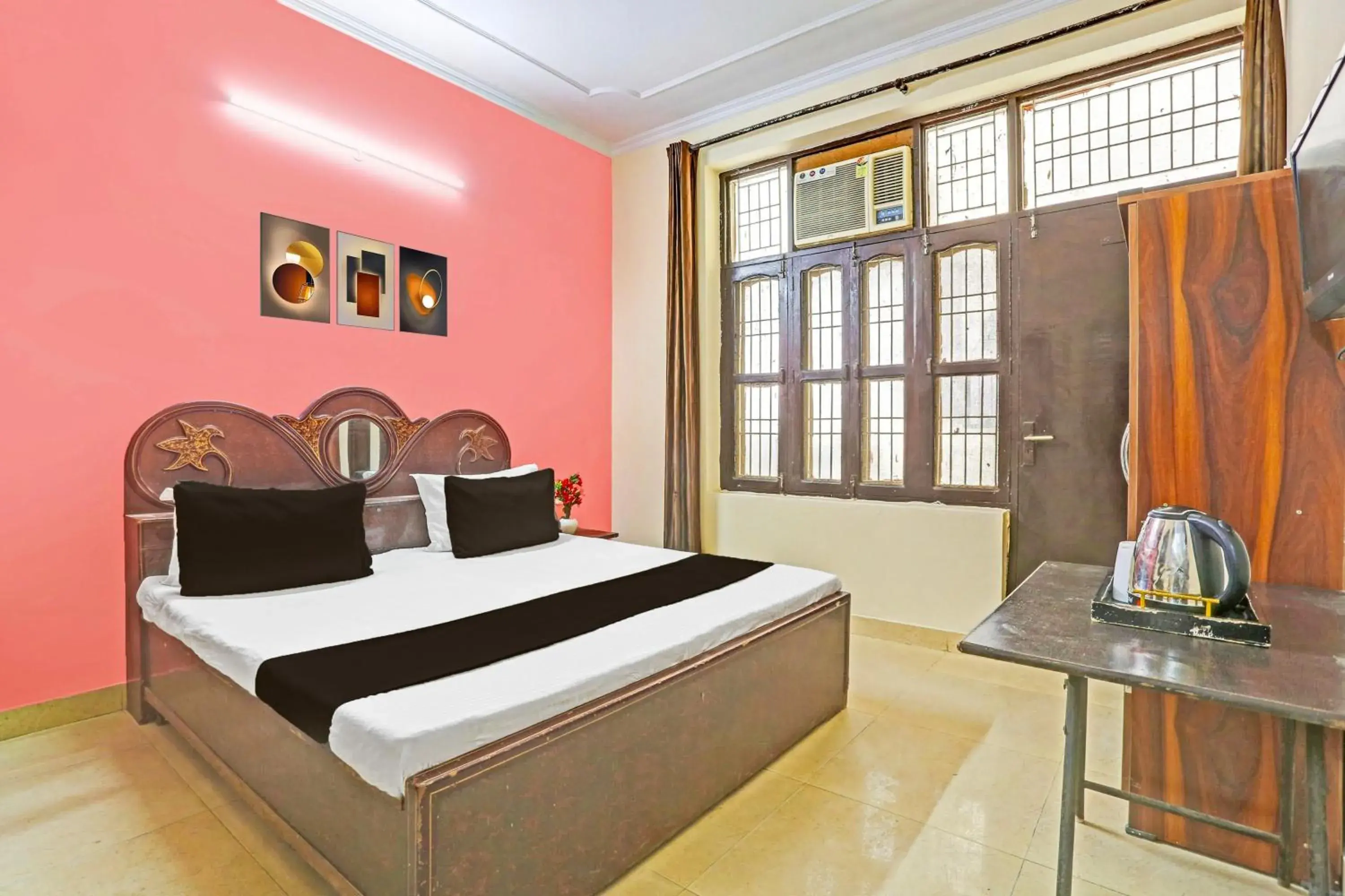 Bedroom, Bed in Hotel O Shubham Residency Bedroom, Bed in Hotel O Shubham Residency