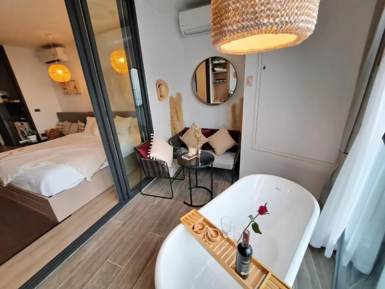 Bathroom, Bed in Edge Central Pattaya by Mickey