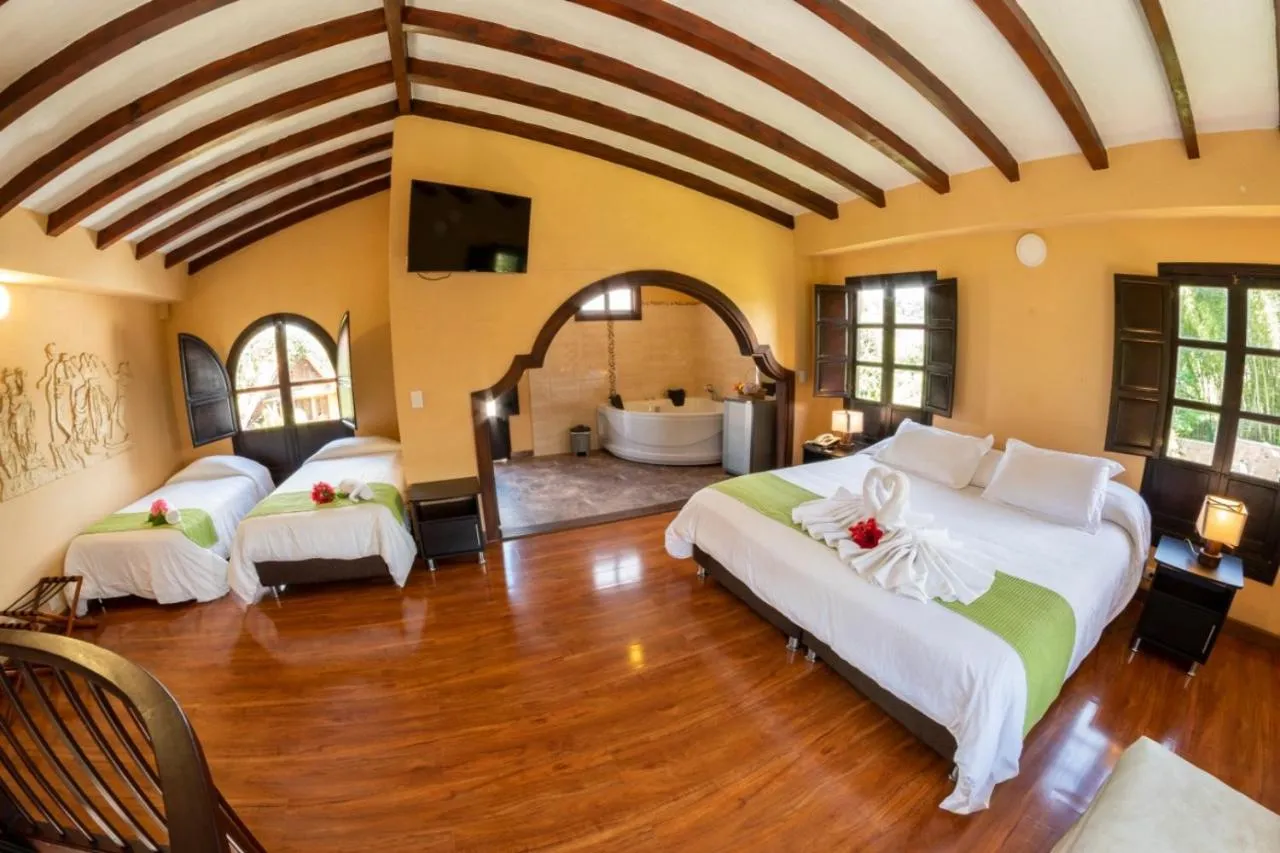 Decorative detail, Bed in San Agustin Internacional Hotel