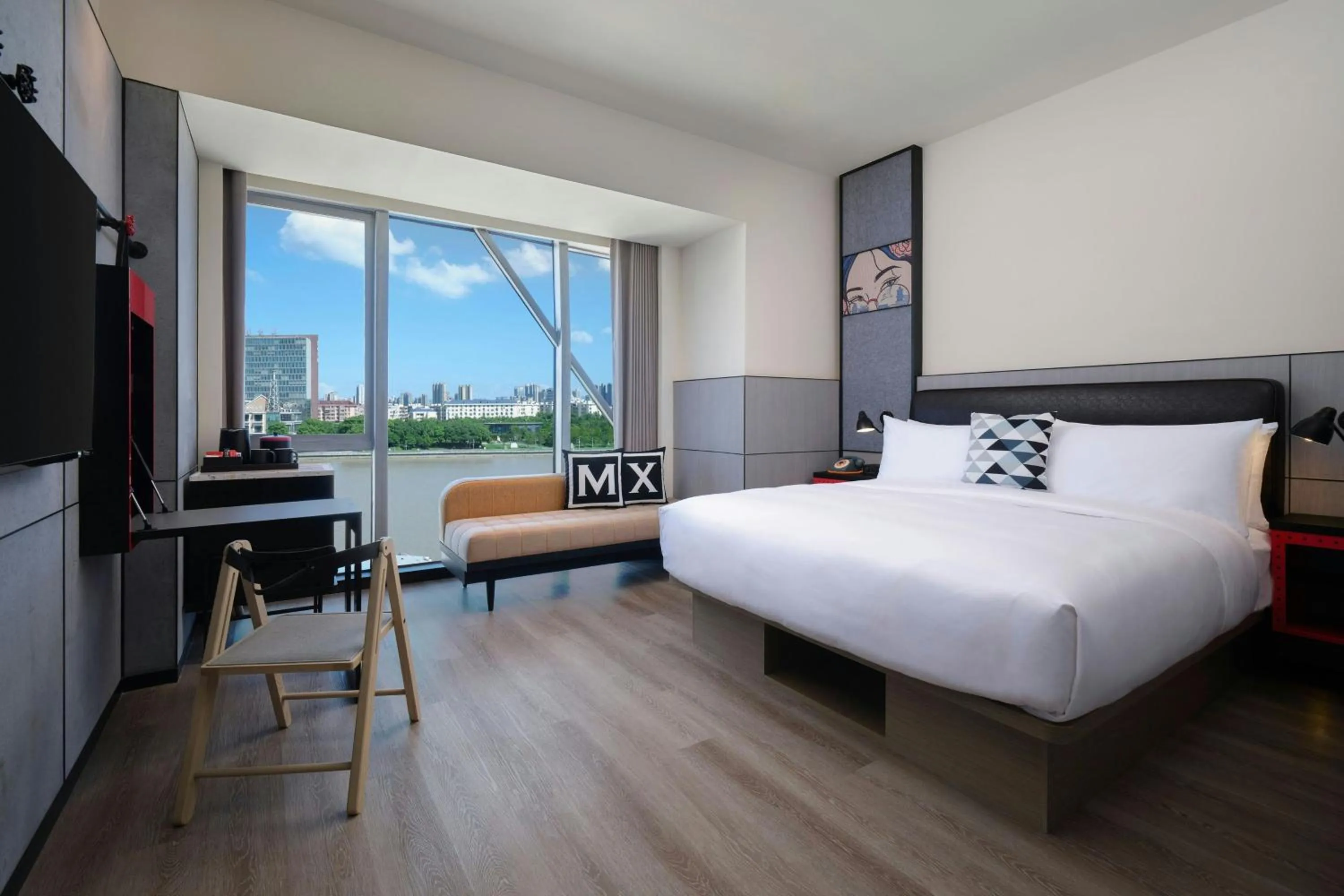 Bedroom, Bed in Moxy Ningbo Old Bund
