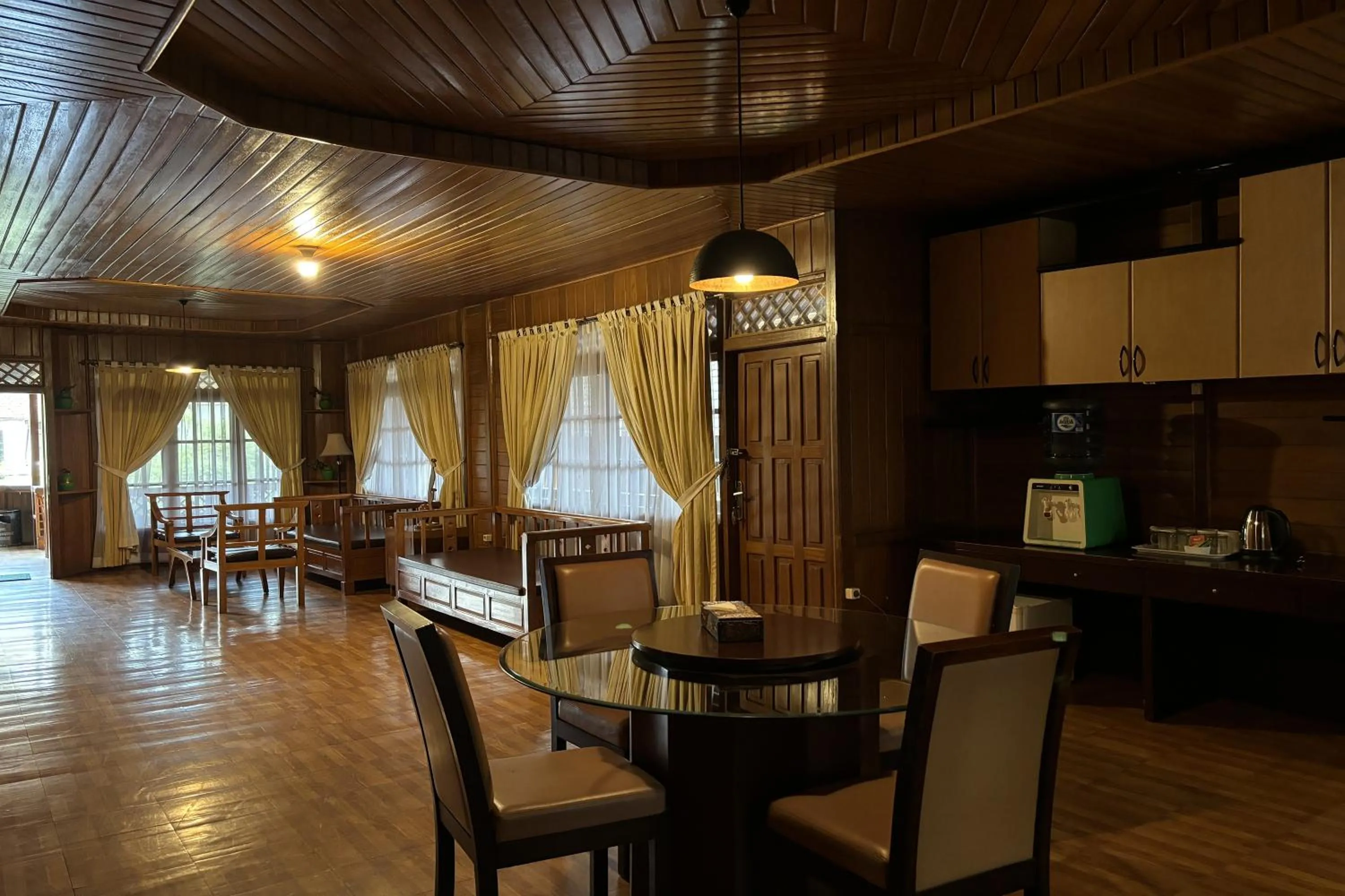 Seating area in Hotel Pesona Bamboe Lembang